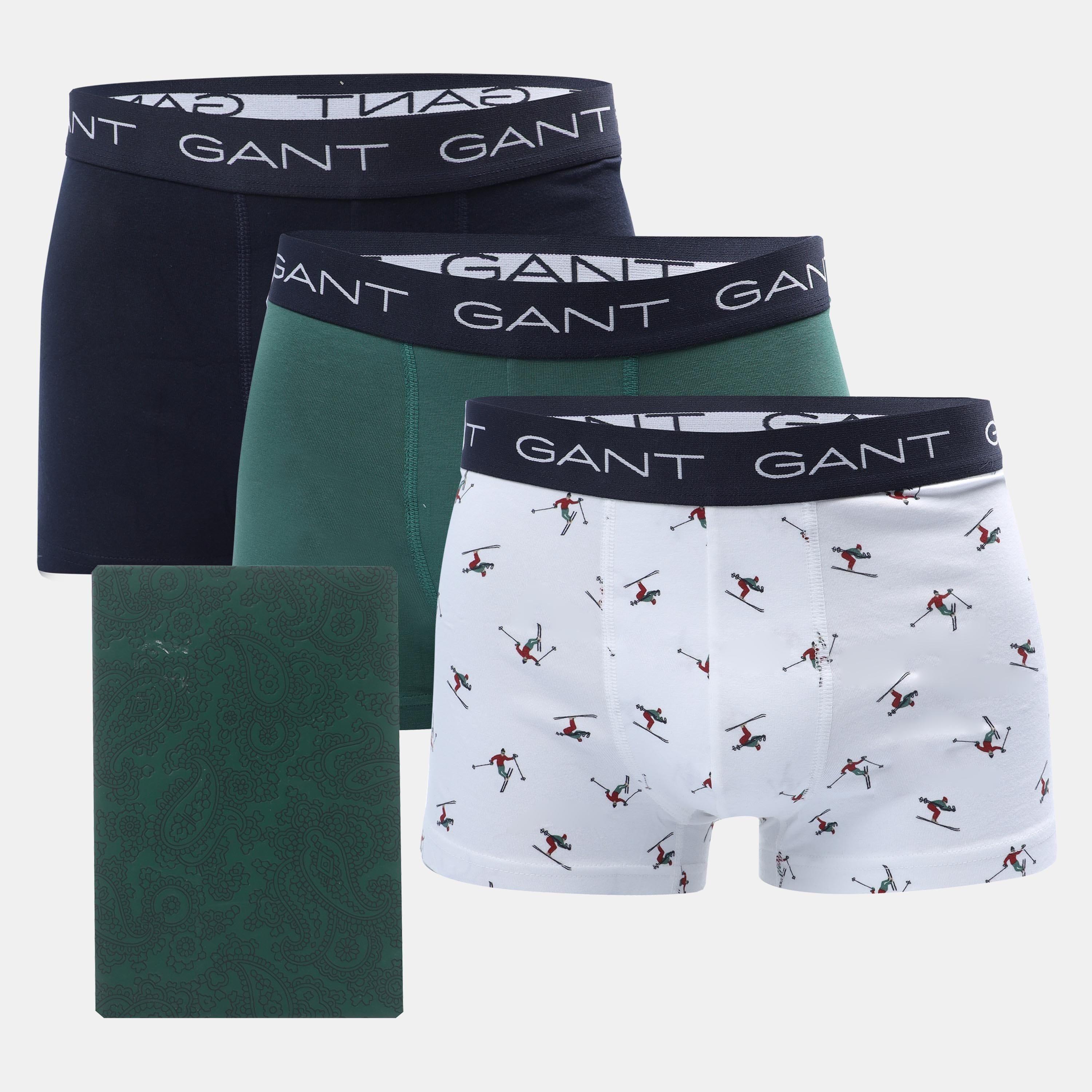 Gant Men's 3 Pack Of Trunks - White - S