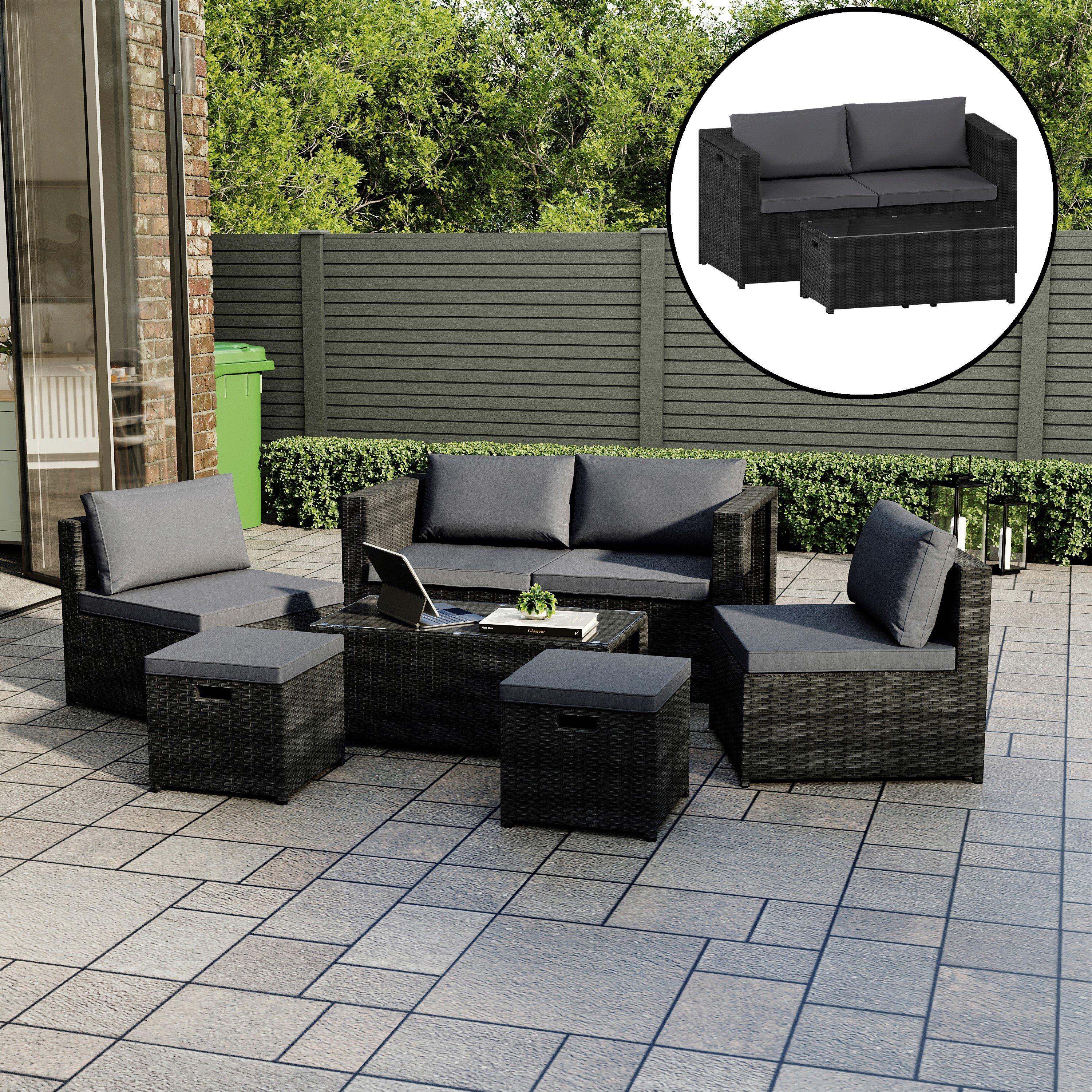 Islay 6 Seater Rattan Set (Ready Assembled)+ Cover