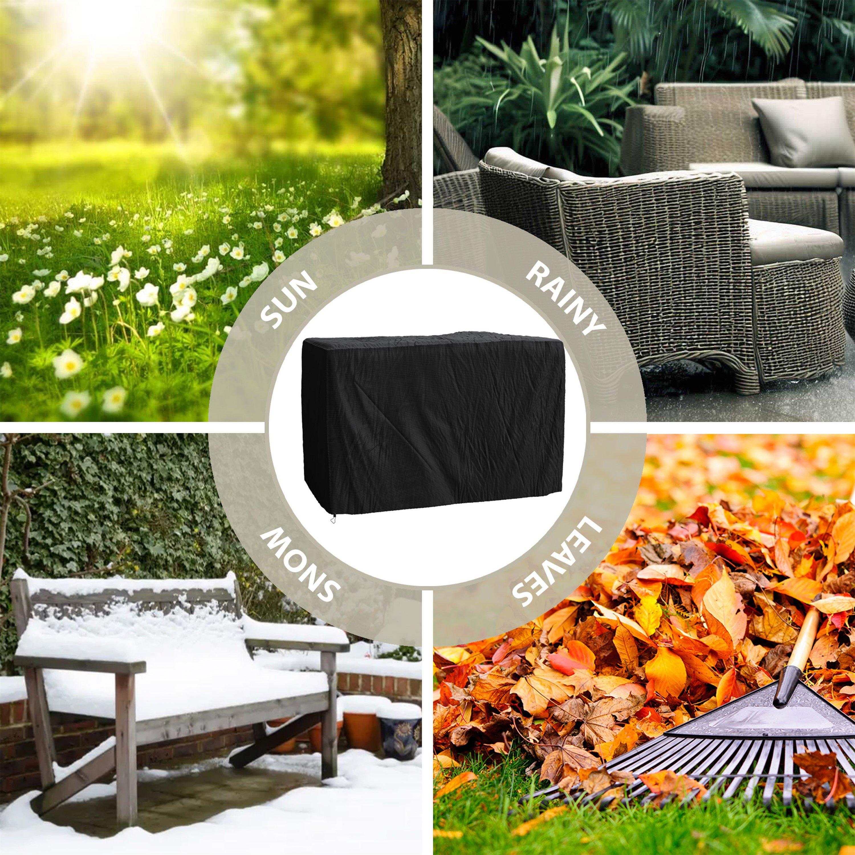 Black - Lassic - Islay 6 Seater Rattan Set (Ready Assembled)+ Cover - 12