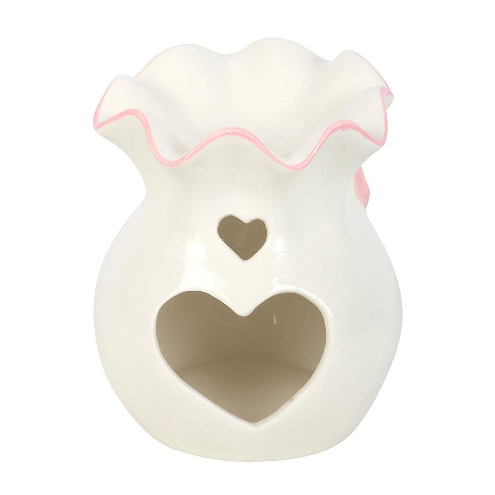 White - Something Different - White and Pink Bow Oil Burner - 2