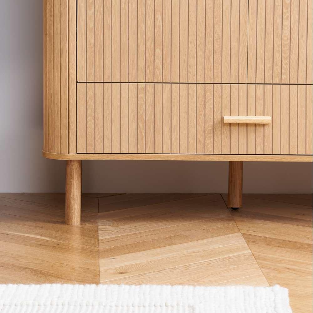 Nude - Birlea - Axel 2 Door 1 Drawer Fluted Wardrobe - 3