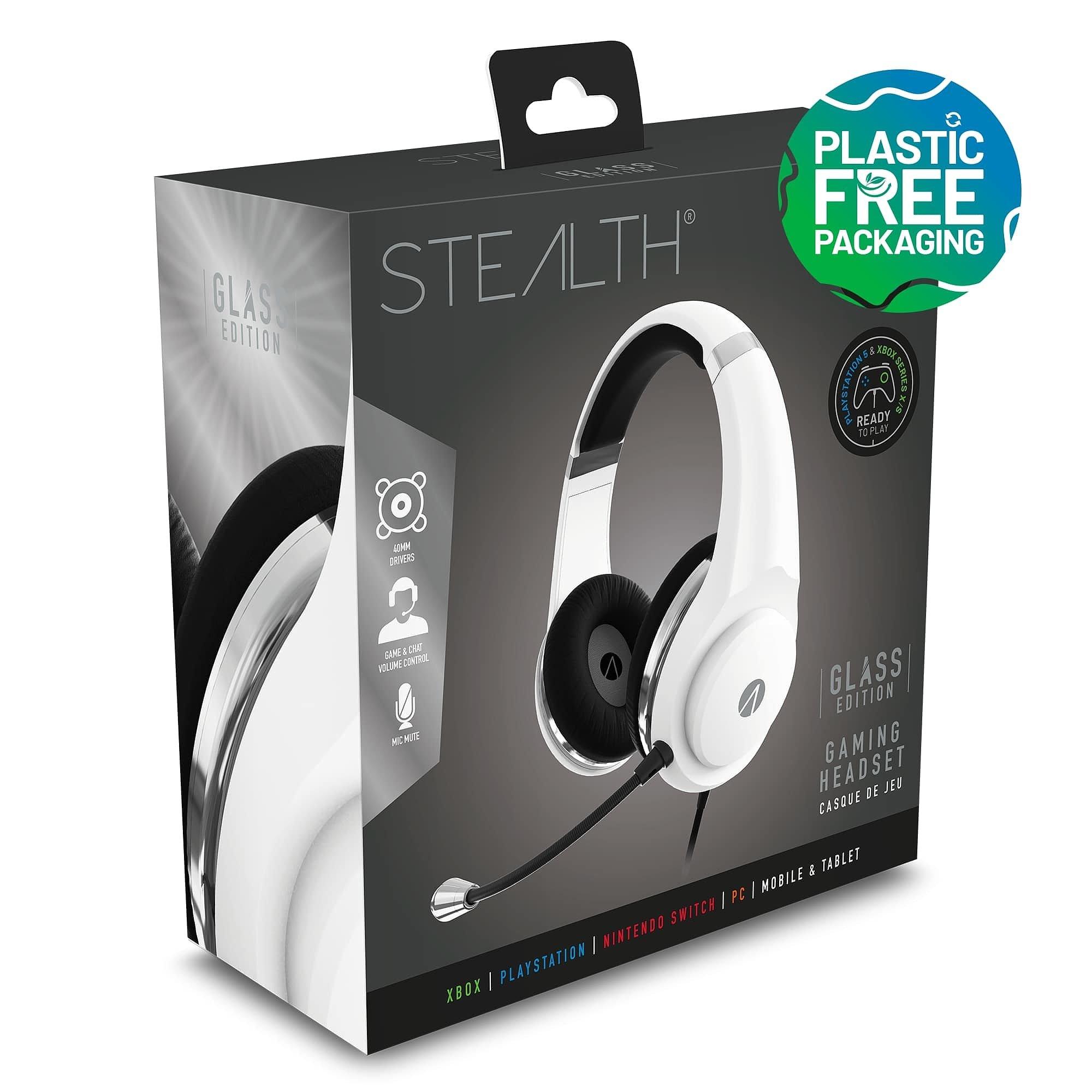 Sølv - Stealth - Gaming Headset - Glass White/Silver - 9