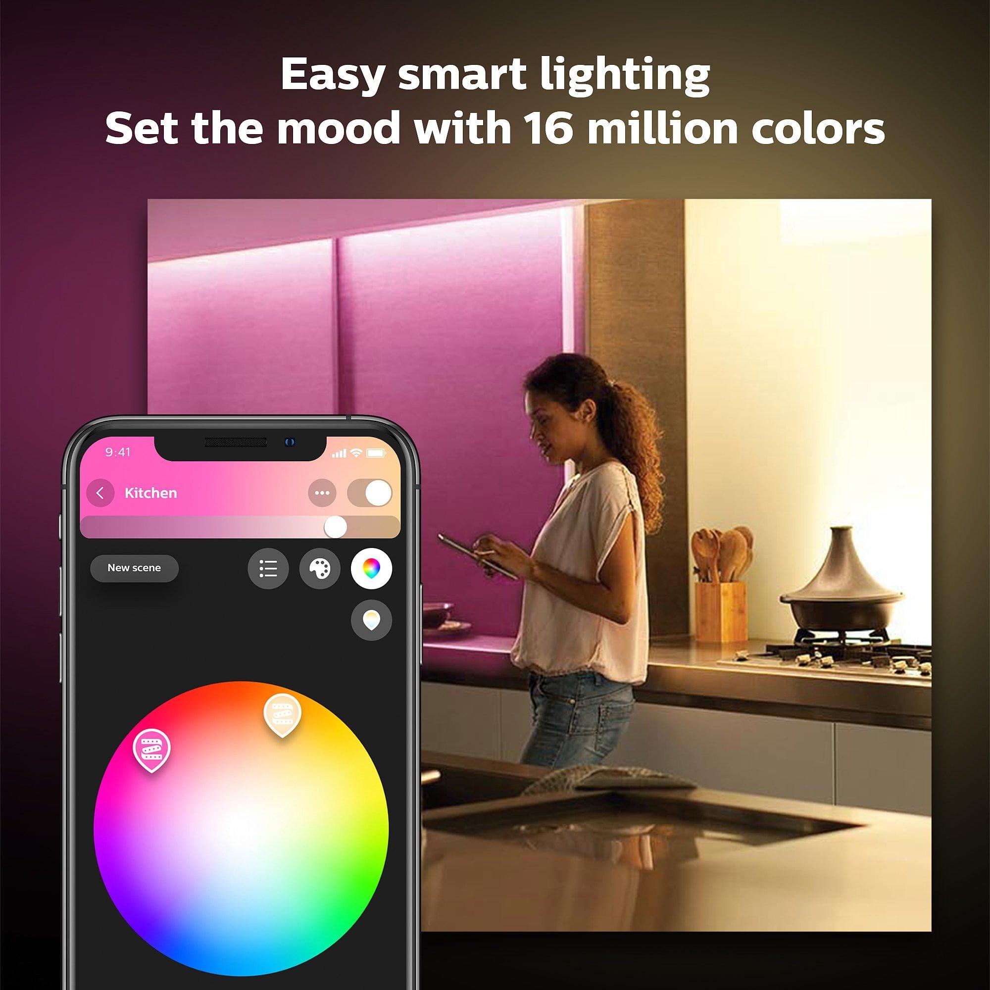 Hvid - Philips Hue - Lightstrip Plus V4 2M Base - 2