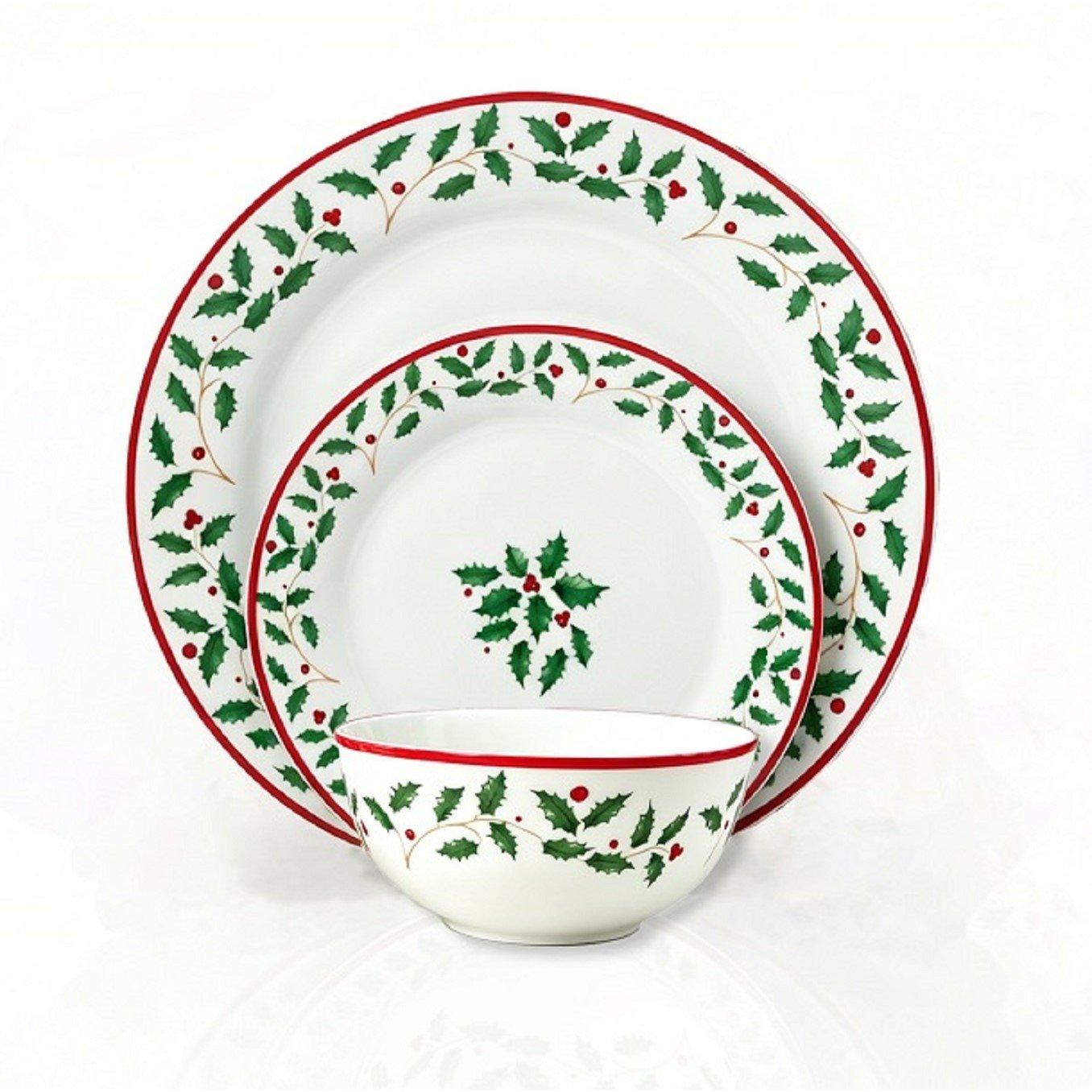 Waterside Christmas Classic Holly Dinner Set 12 Piece - Image 6