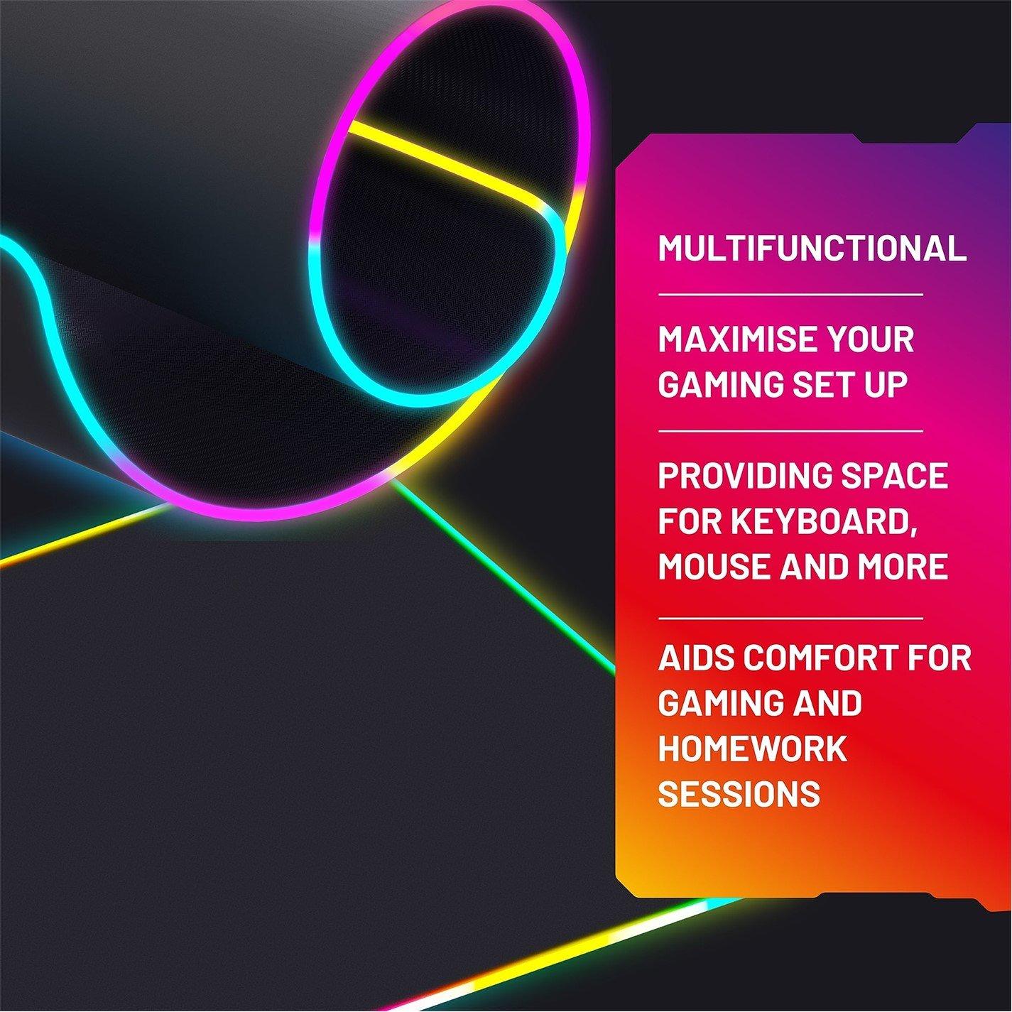 PC Mouse Mat - Stealth - STEALTH Light-Up LED XL Gaming Mat for PC and console - 6