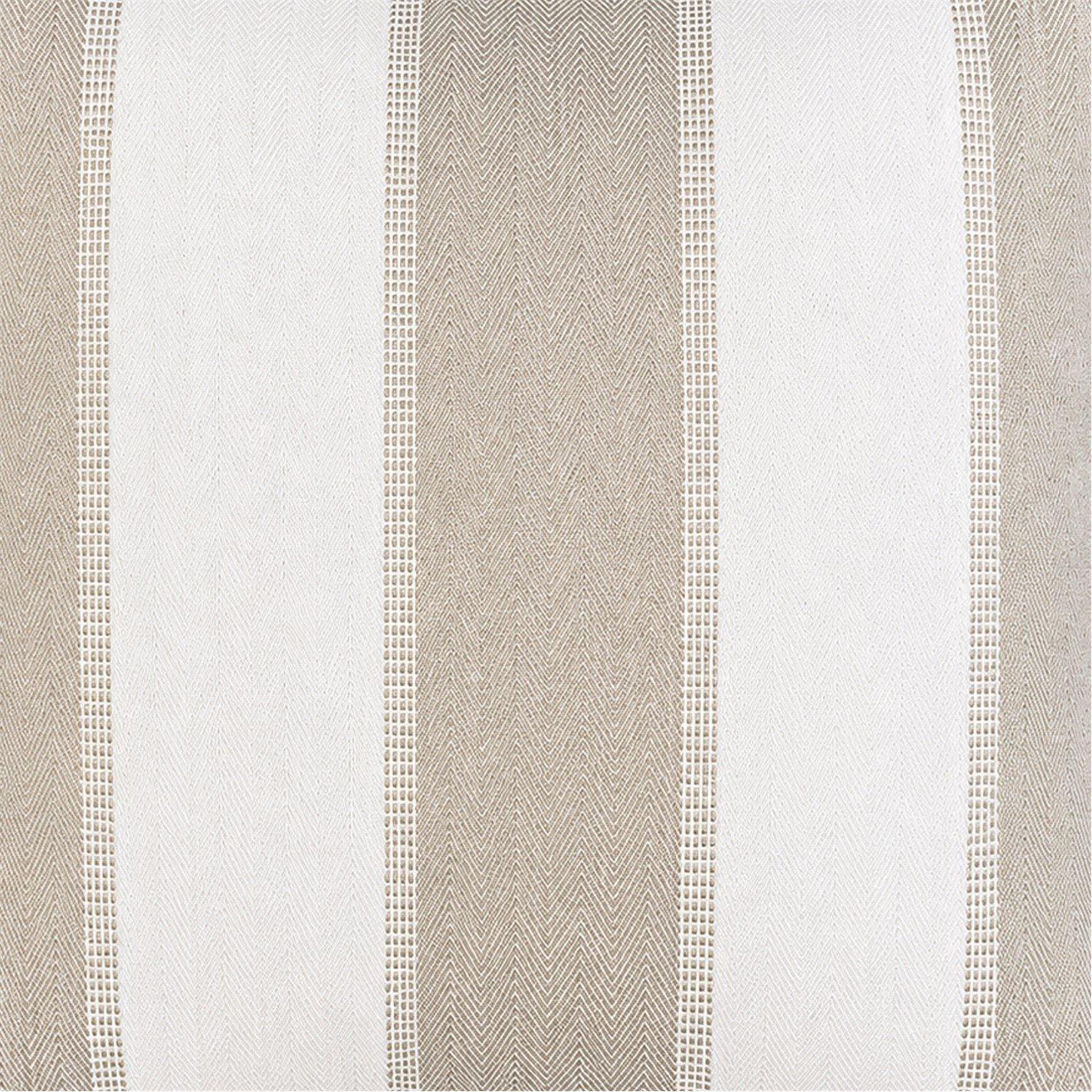 Natural - Enhanced Living - Henley Woven Striped Blackout Eyelet Curtains - 8