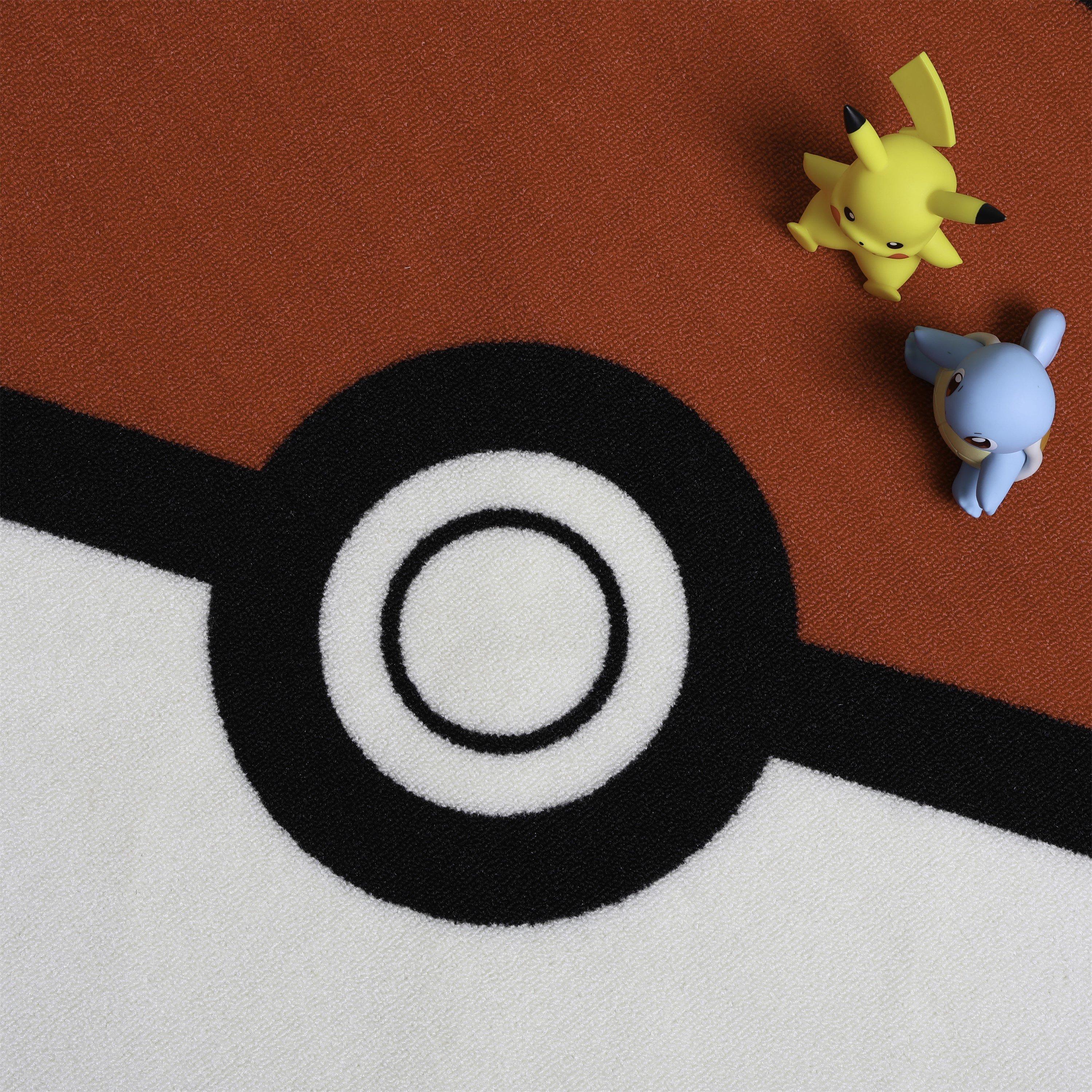 Red - Pokemon - Pokemon Pokeball Shaped Rug - 1