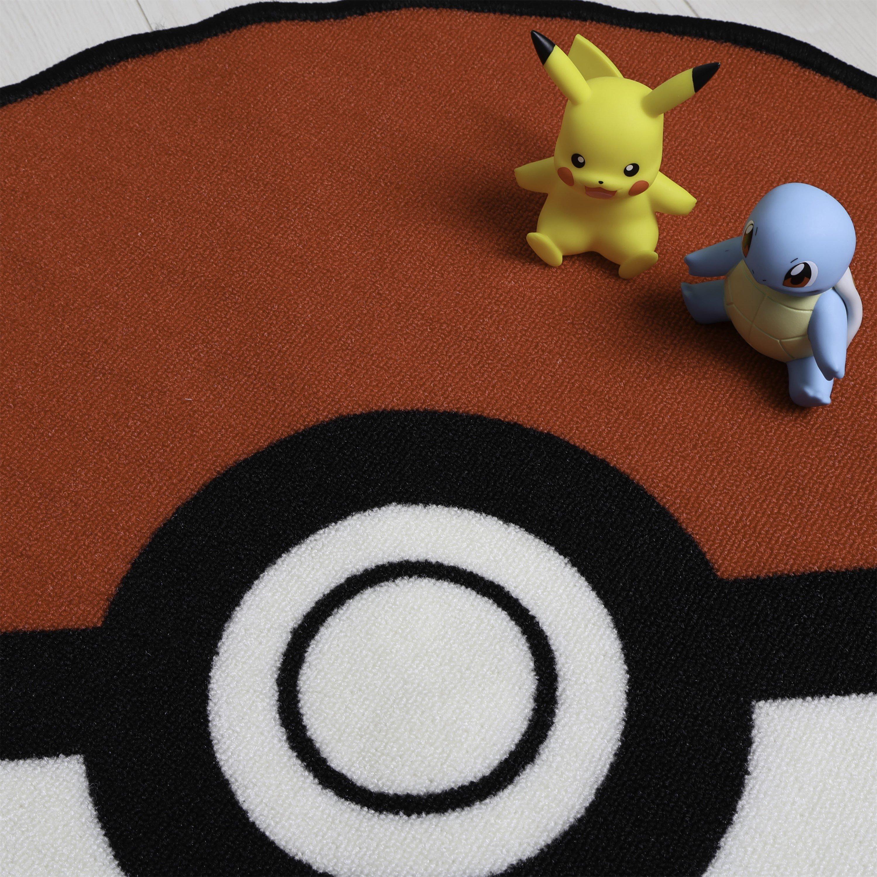 Red - Pokemon - Pokemon Pokeball Shaped Rug - 3