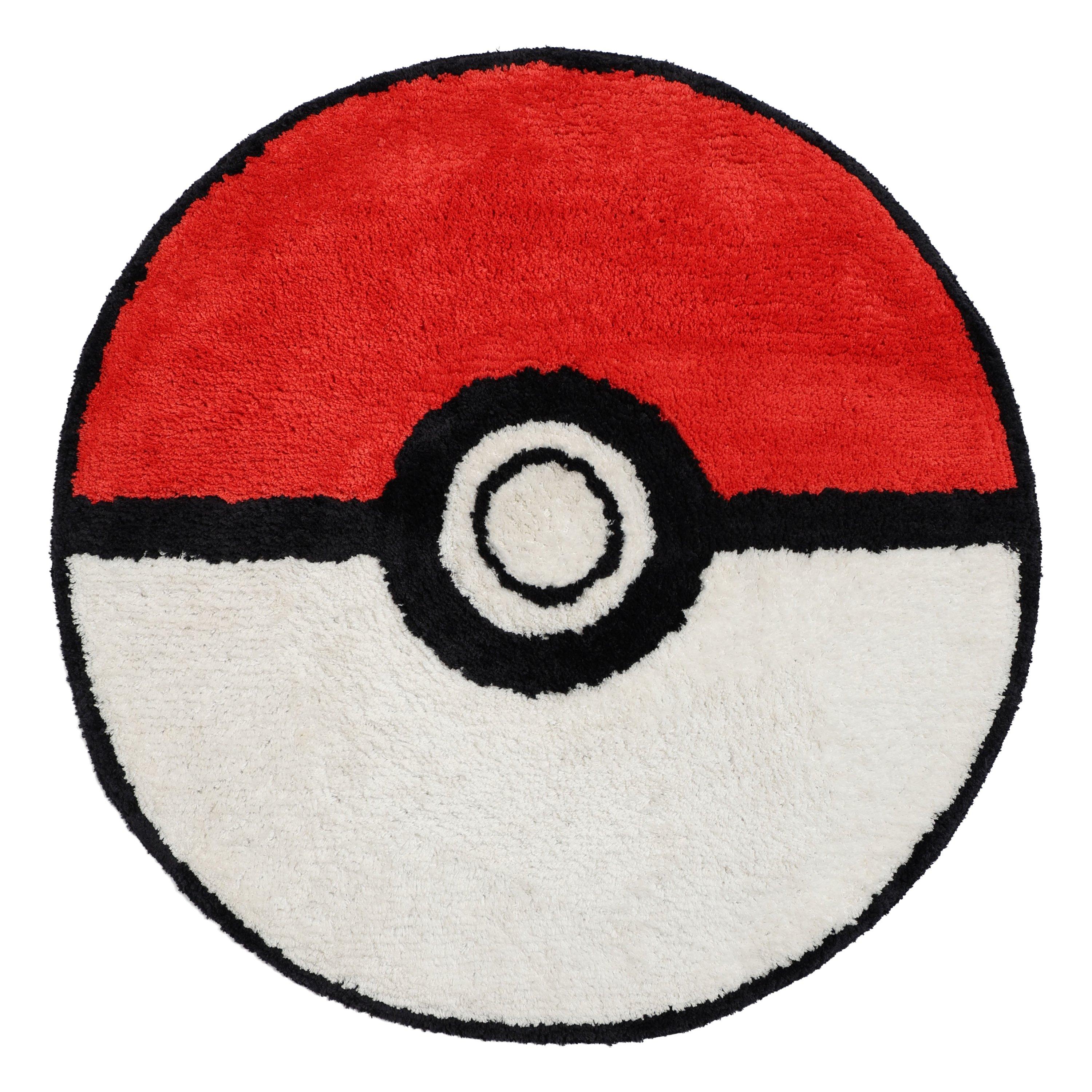 Red - Pokemon - Pokemon Pokeball Shaped Rug - 5