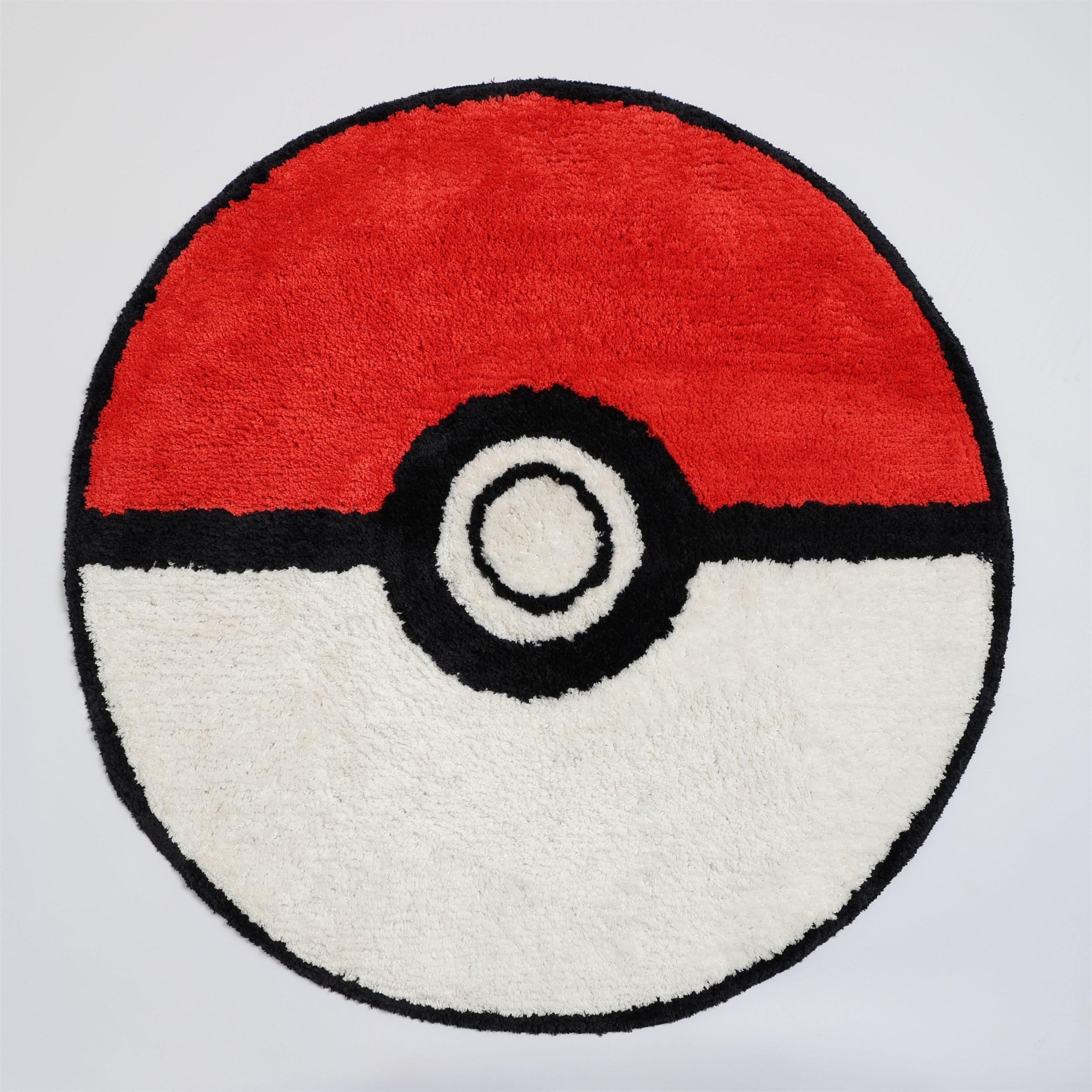 Red - Pokemon - Pokemon Pokeball Shaped Rug - 6