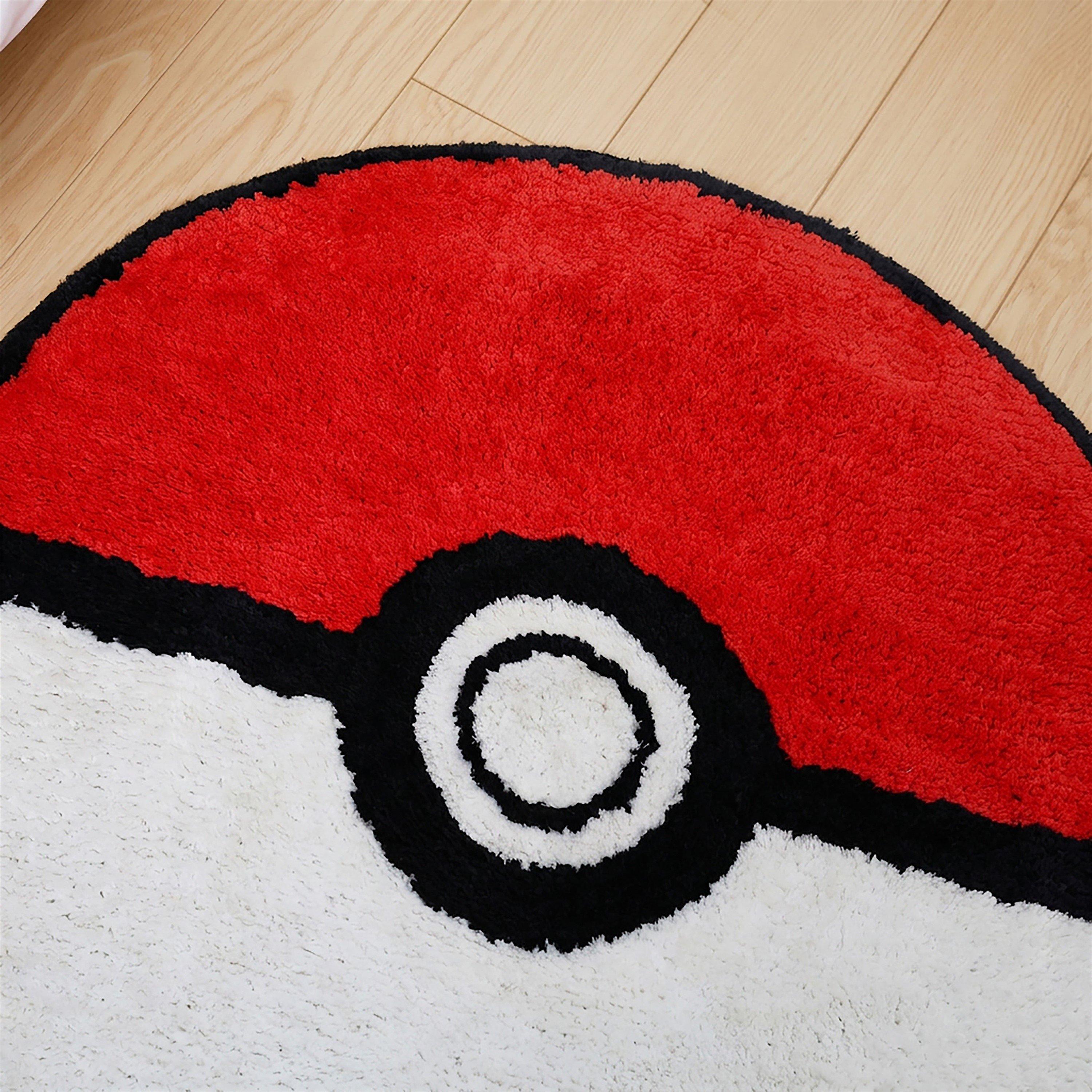 Red - Pokemon - Pokemon Pokeball Shaped Rug - 7