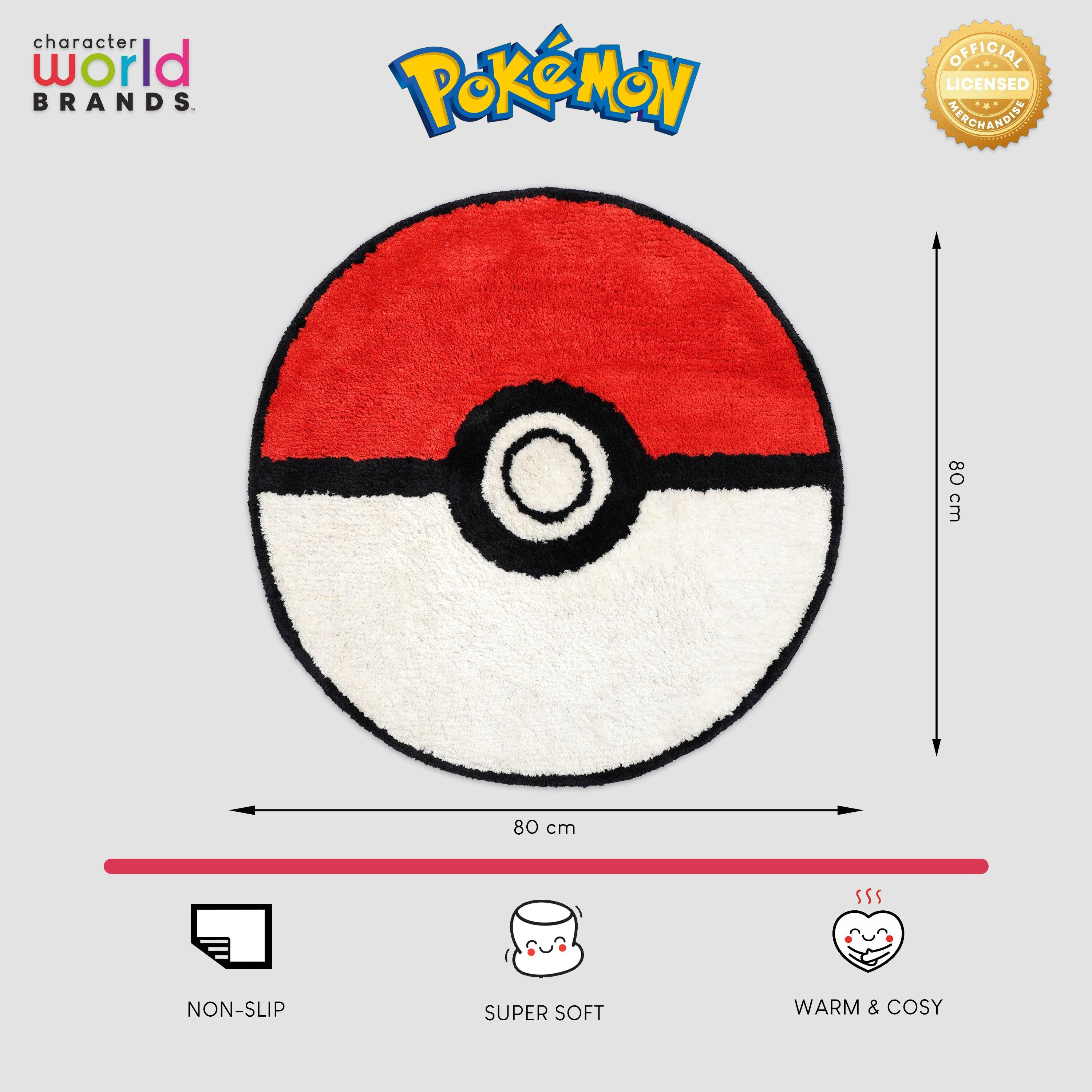 Red - Pokemon - Pokemon Pokeball Shaped Rug - 9