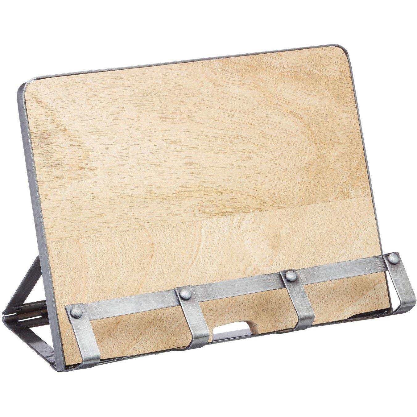 Wood - KitchenCraft - Industrial Kitchen Metal / Wooden Cookbook Stand - 1