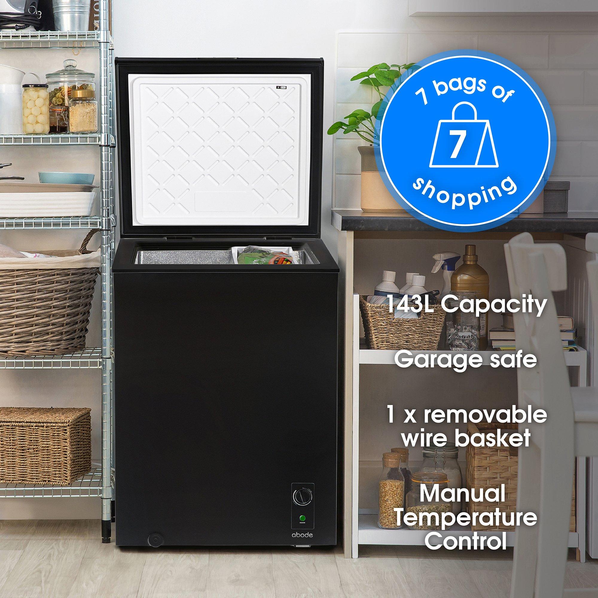 Black - Abode - A142CF0E1B 143L Chest Freezer - Black - 5