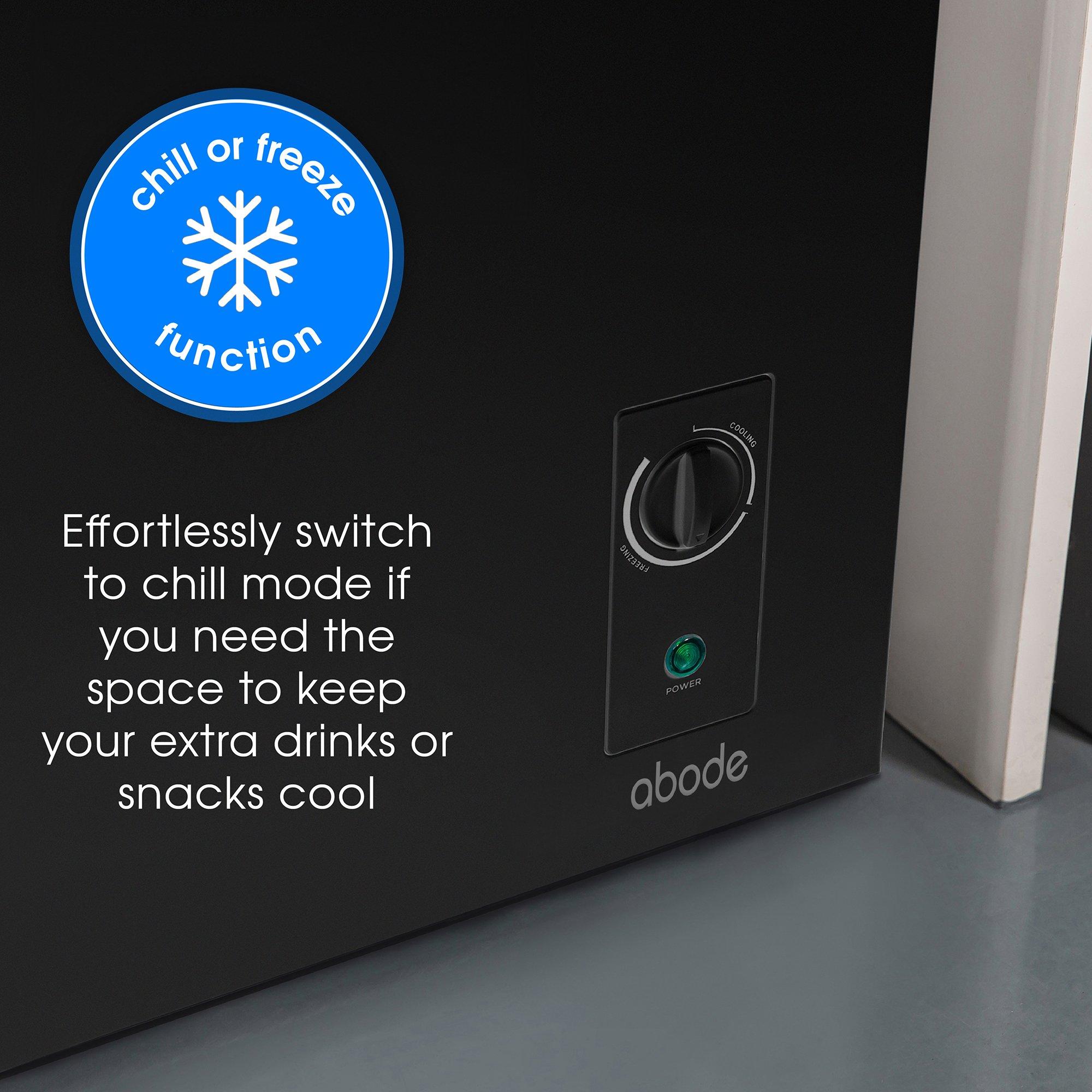 Black - Abode - A142CF0E1B 143L Chest Freezer - Black - 7