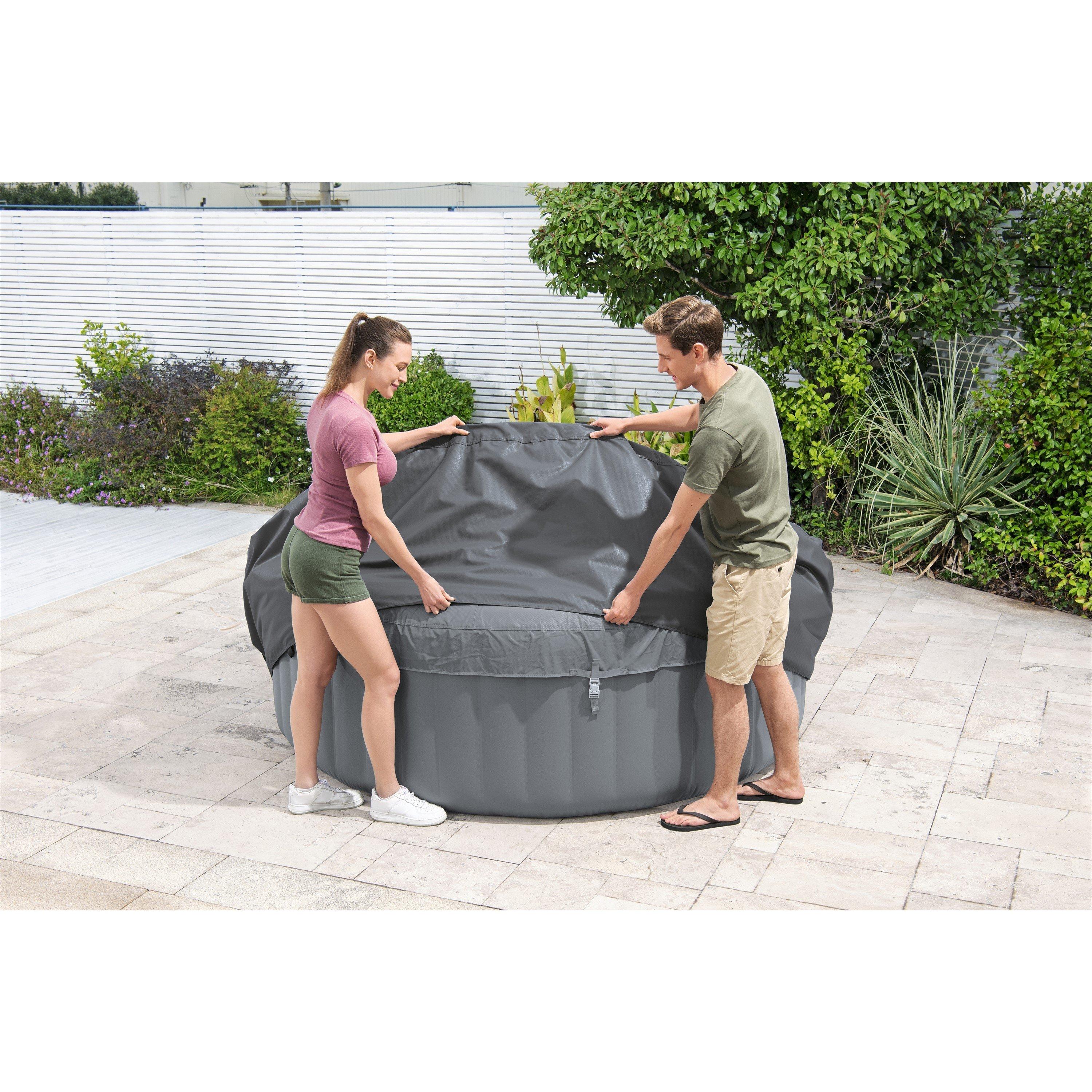 Grey - Lay-Z-Spa - Lay-Z-Spa® EnergySense Thermal Round Hot Tub Cover - 2