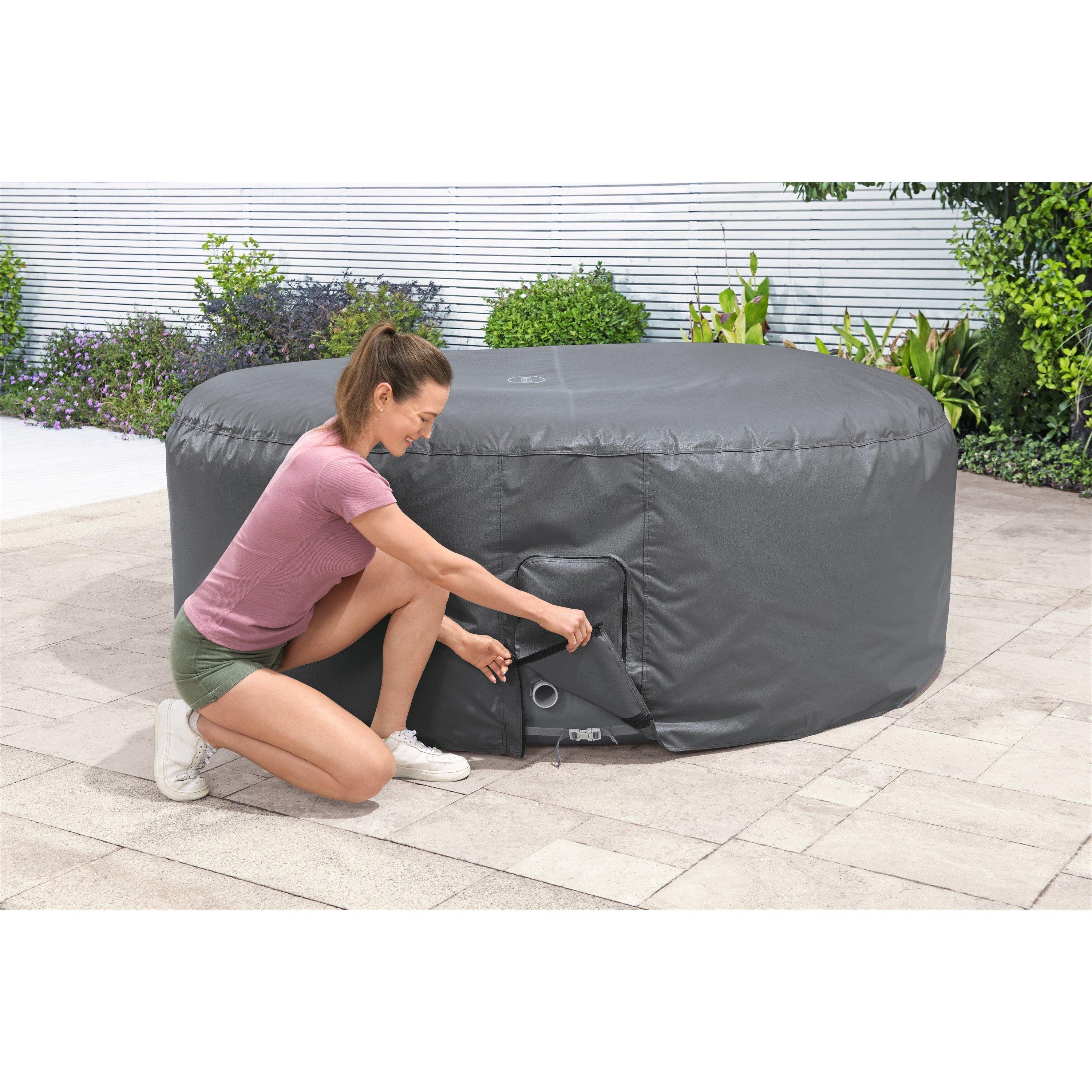 Grey - Lay-Z-Spa - Lay-Z-Spa® EnergySense Thermal Round Hot Tub Cover - 4