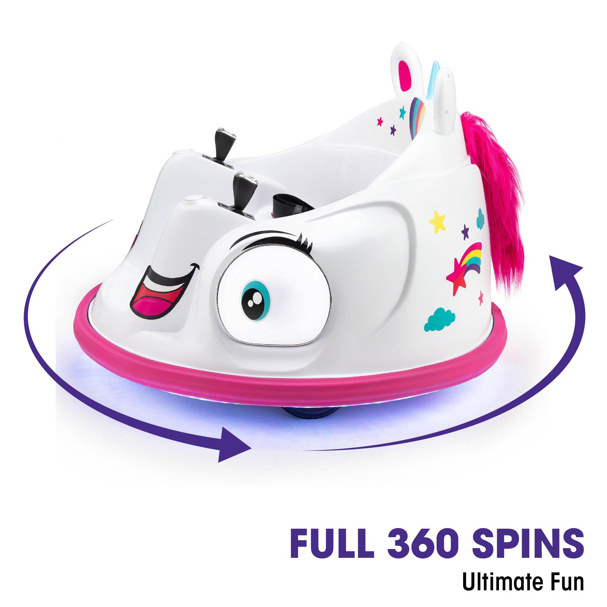 White - Xootz - Animal Bumper Car Lithium - Unicorn - 4