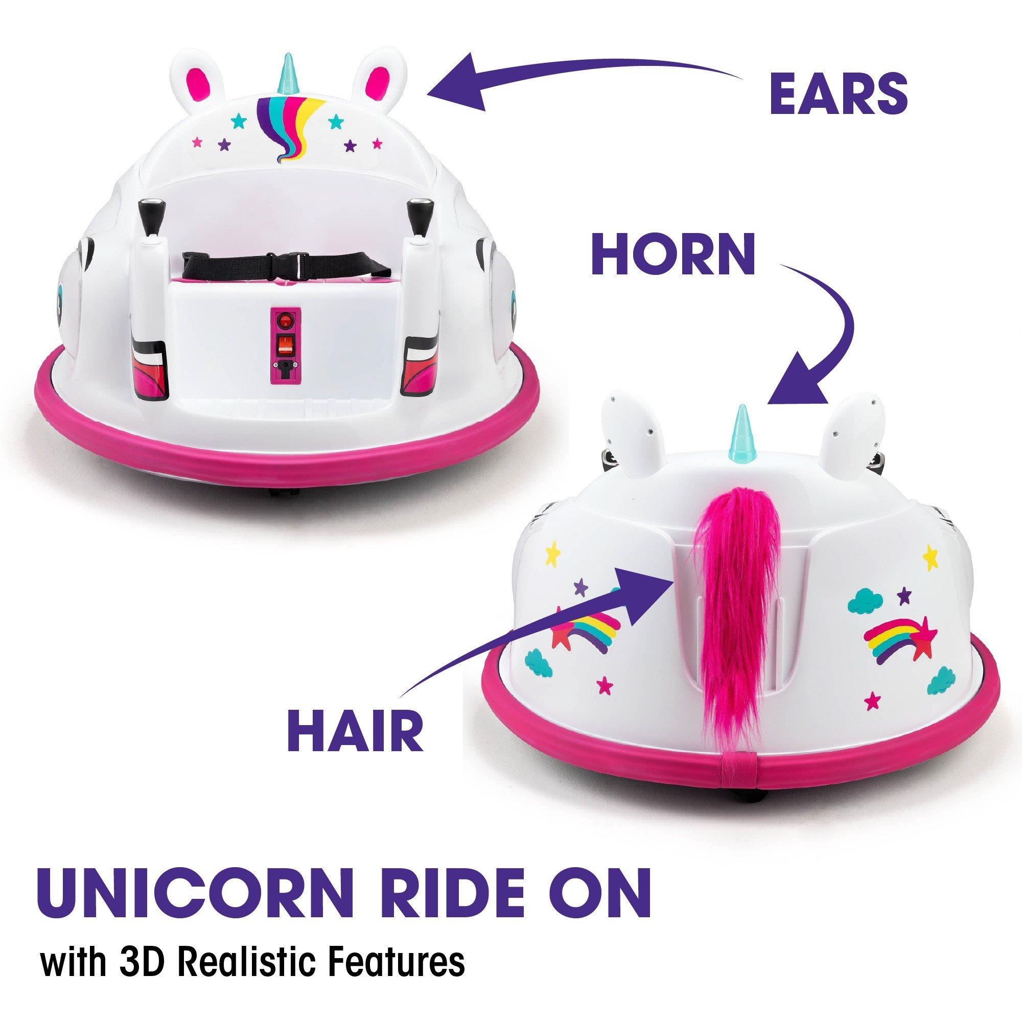 White - Xootz - Animal Bumper Car Lithium - Unicorn - 6