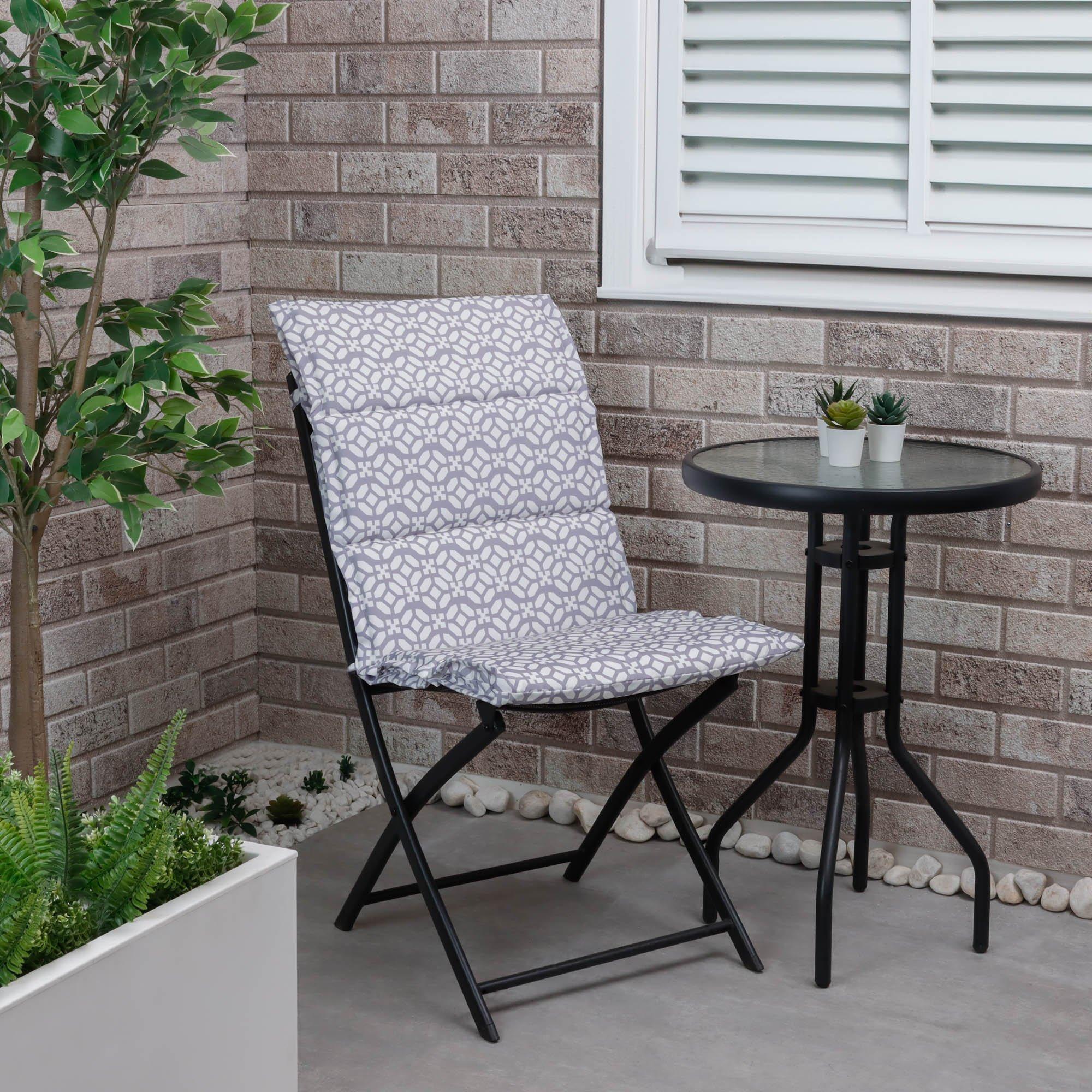 Grey - Streetwize - Outdoor Geo Full Length Seat Cushion - 2