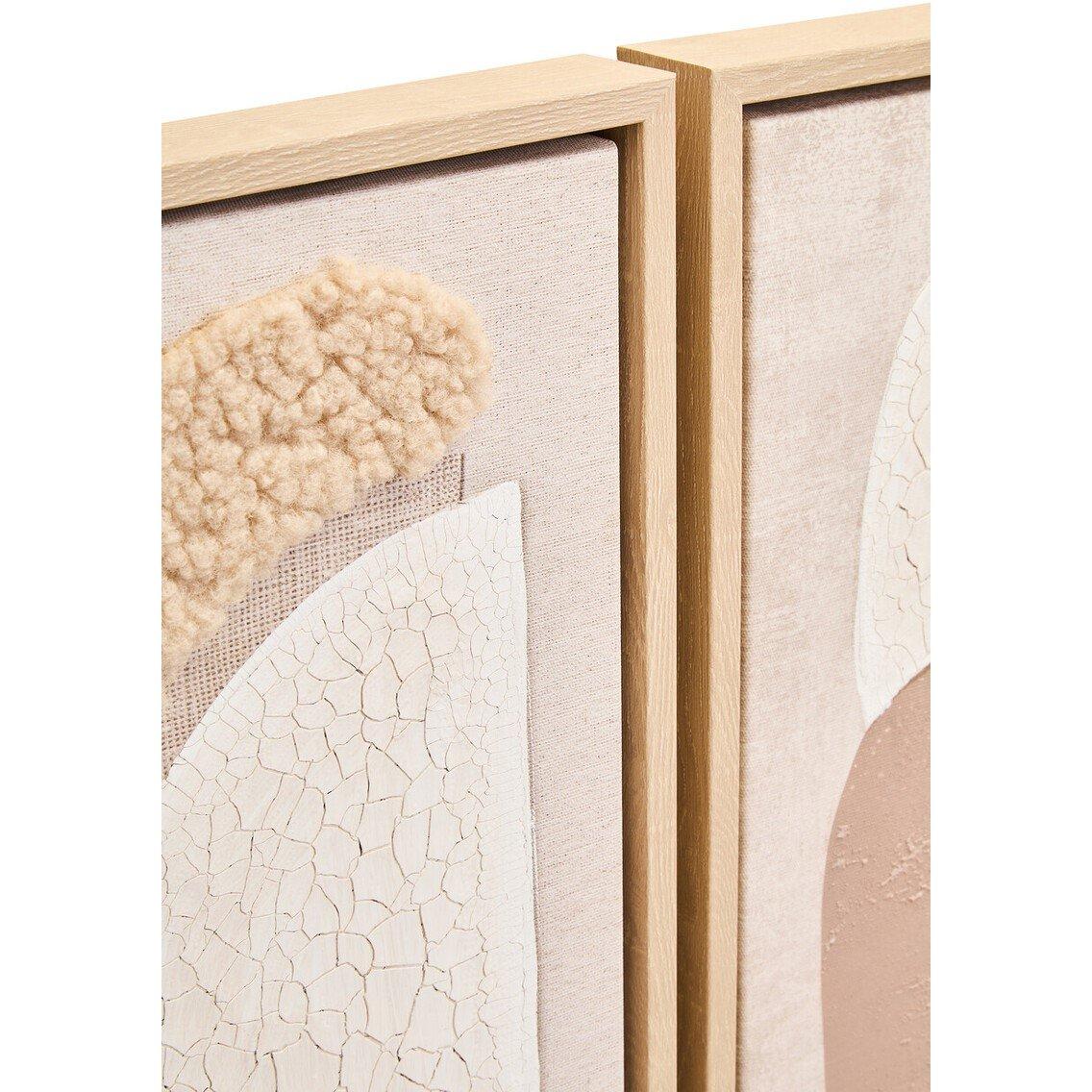 Natural - Fifty Five South - Astratto Set Of 2 Natural Textured Wall Art - 6