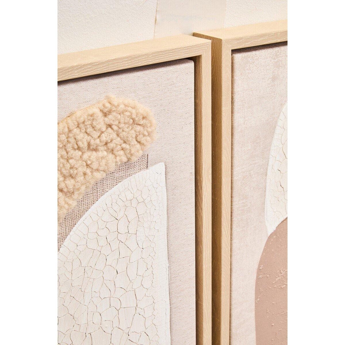 Natural - Fifty Five South - Astratto Set Of 2 Natural Textured Wall Art - 8