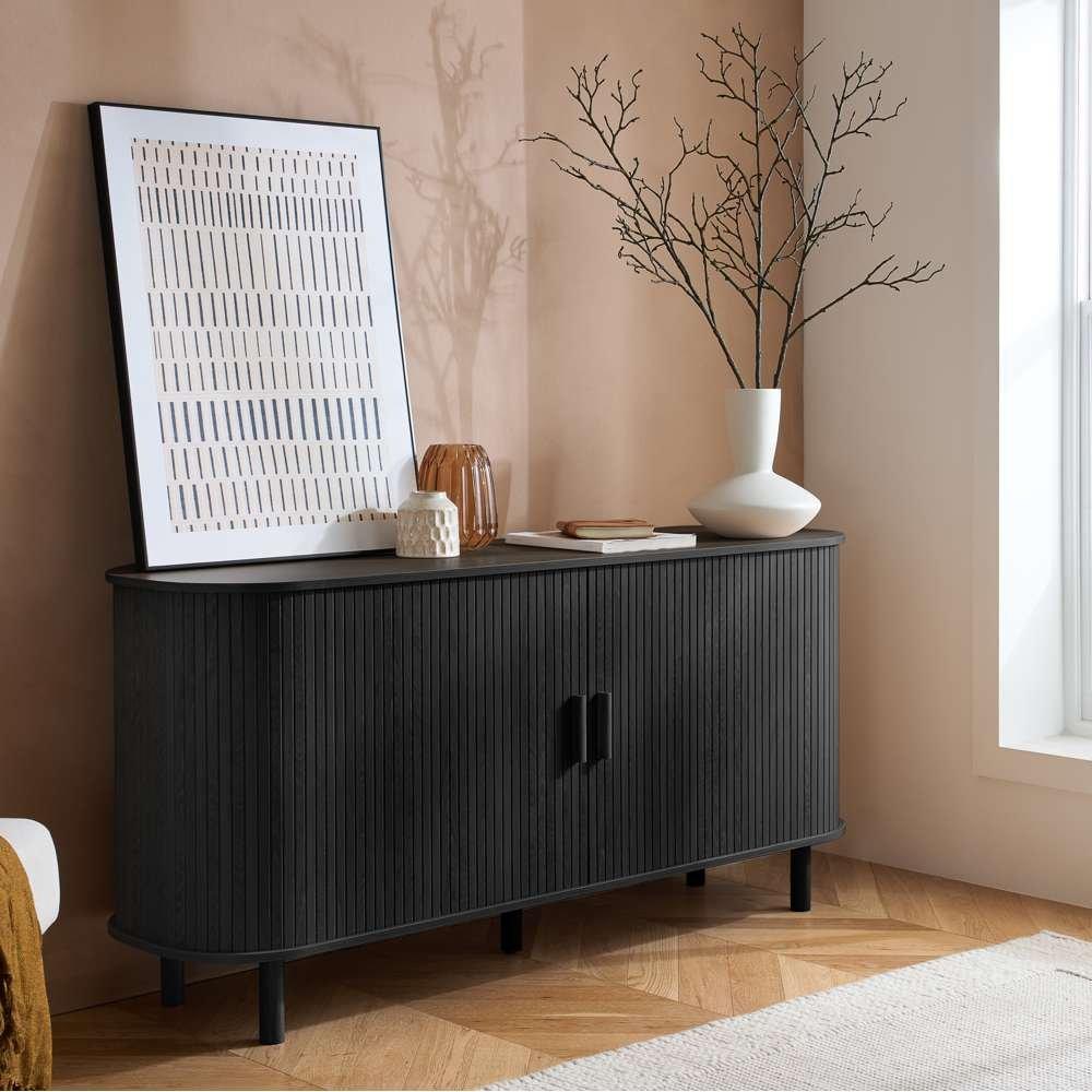 Birlea  Axel 2 Door Fluted Sideboard - Black