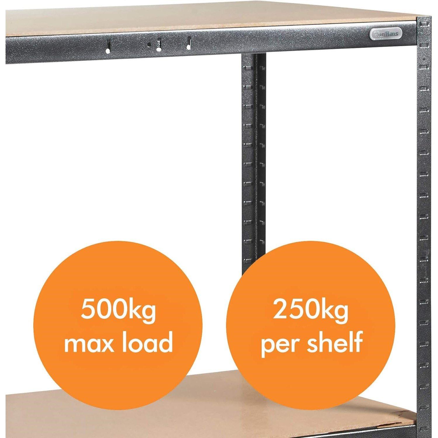 Black - VonHaus - VonHaus - Boltless Workbench and Storage Unit - 3