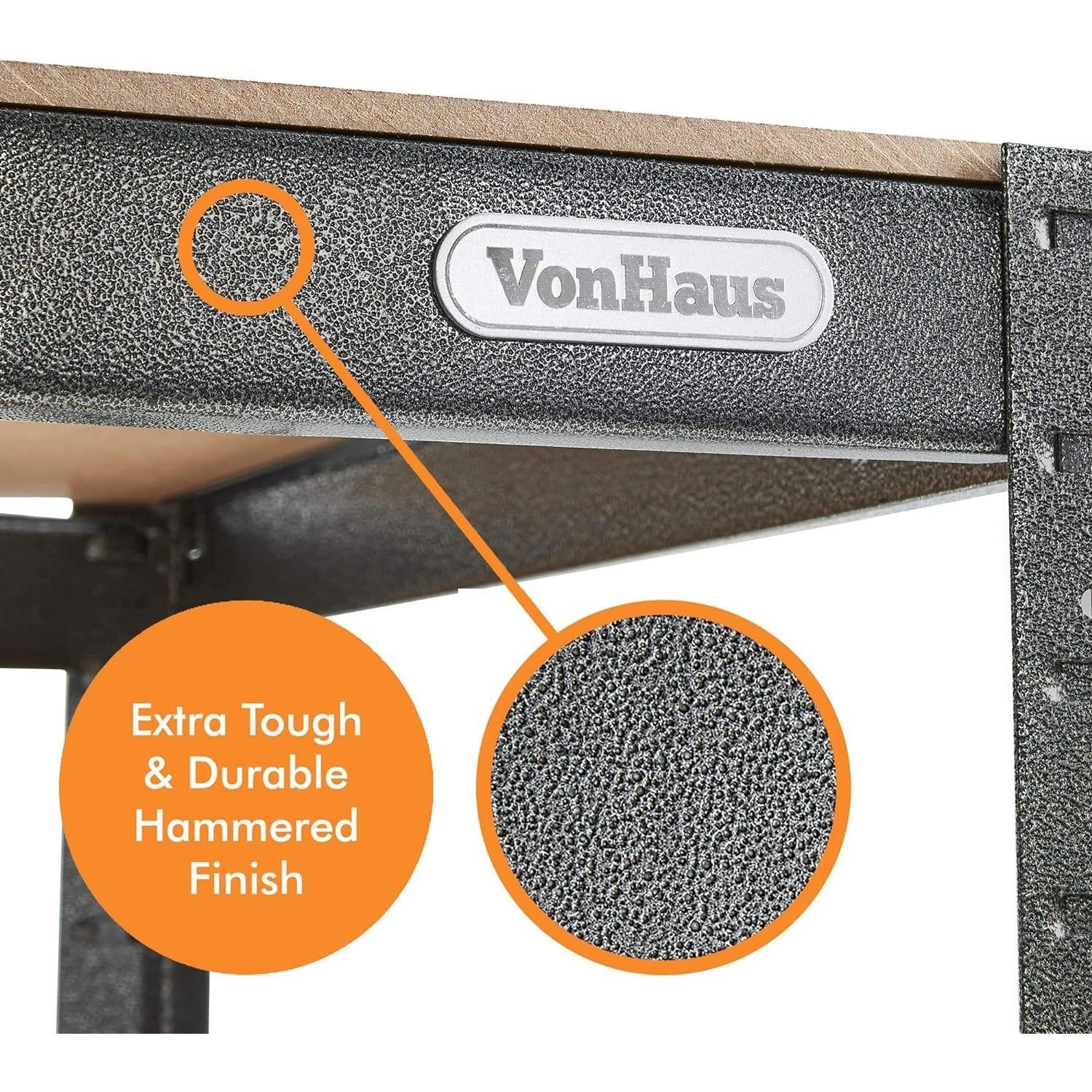 Black - VonHaus - VonHaus - Boltless Workbench and Storage Unit - 4