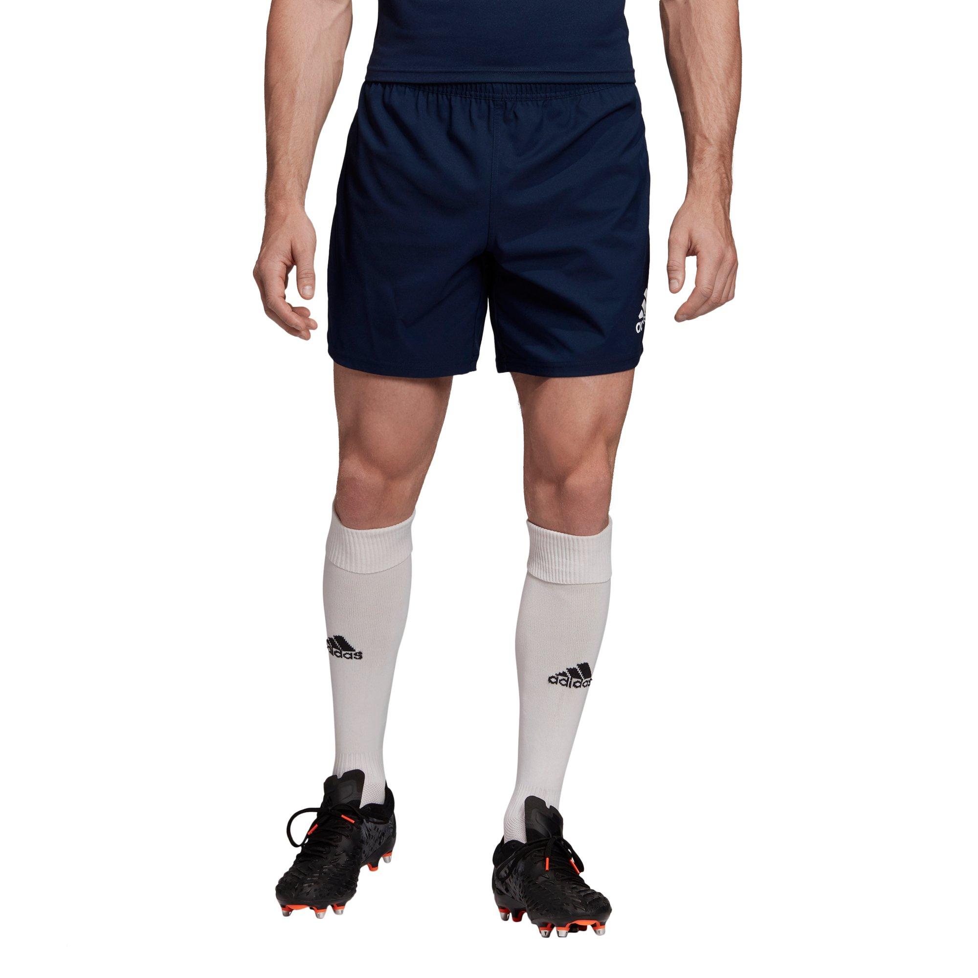 Bleu marine/Blanc - adidas - Rugby Shorts Mens - 3