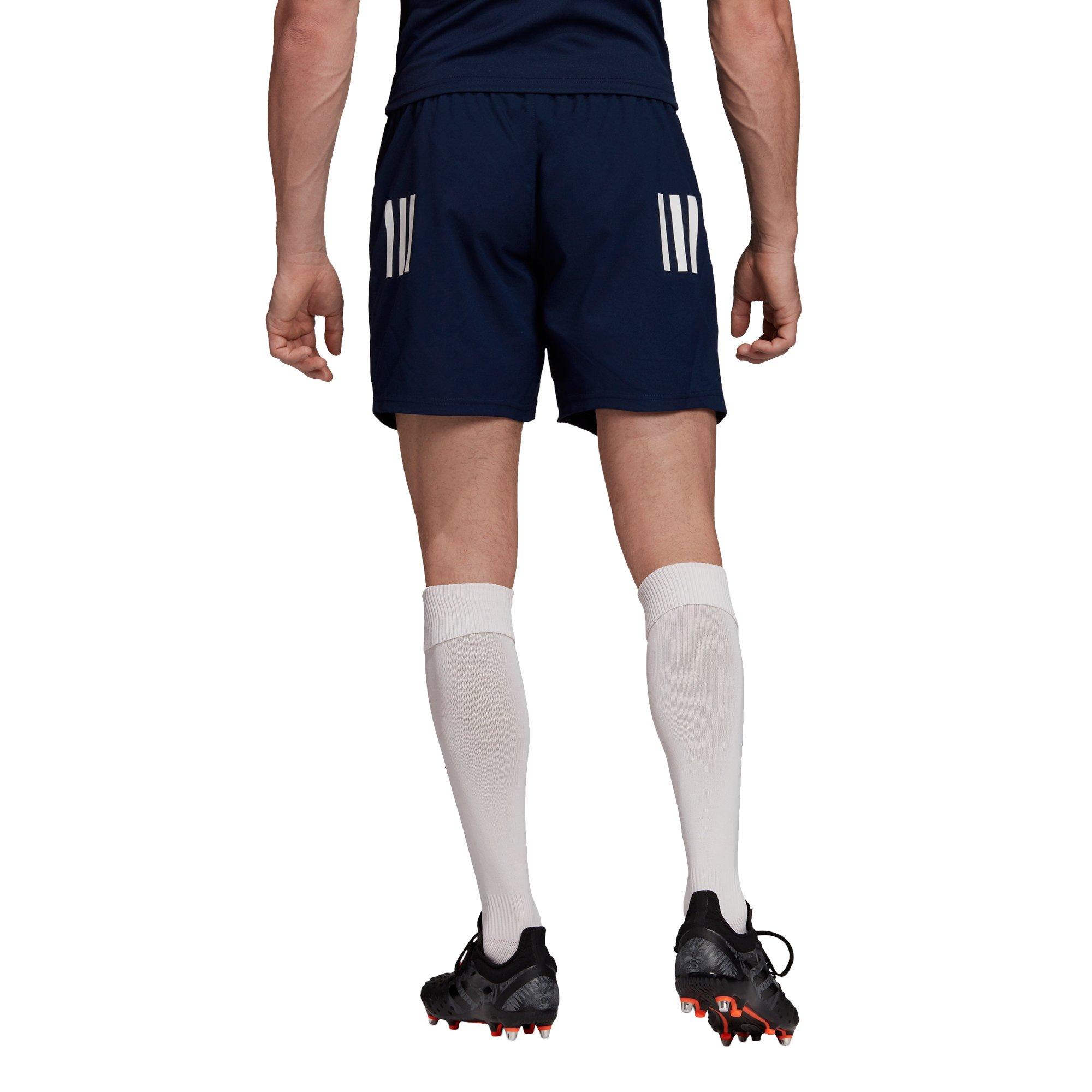 Bleu marine/Blanc - adidas - Rugby Shorts Mens - 4