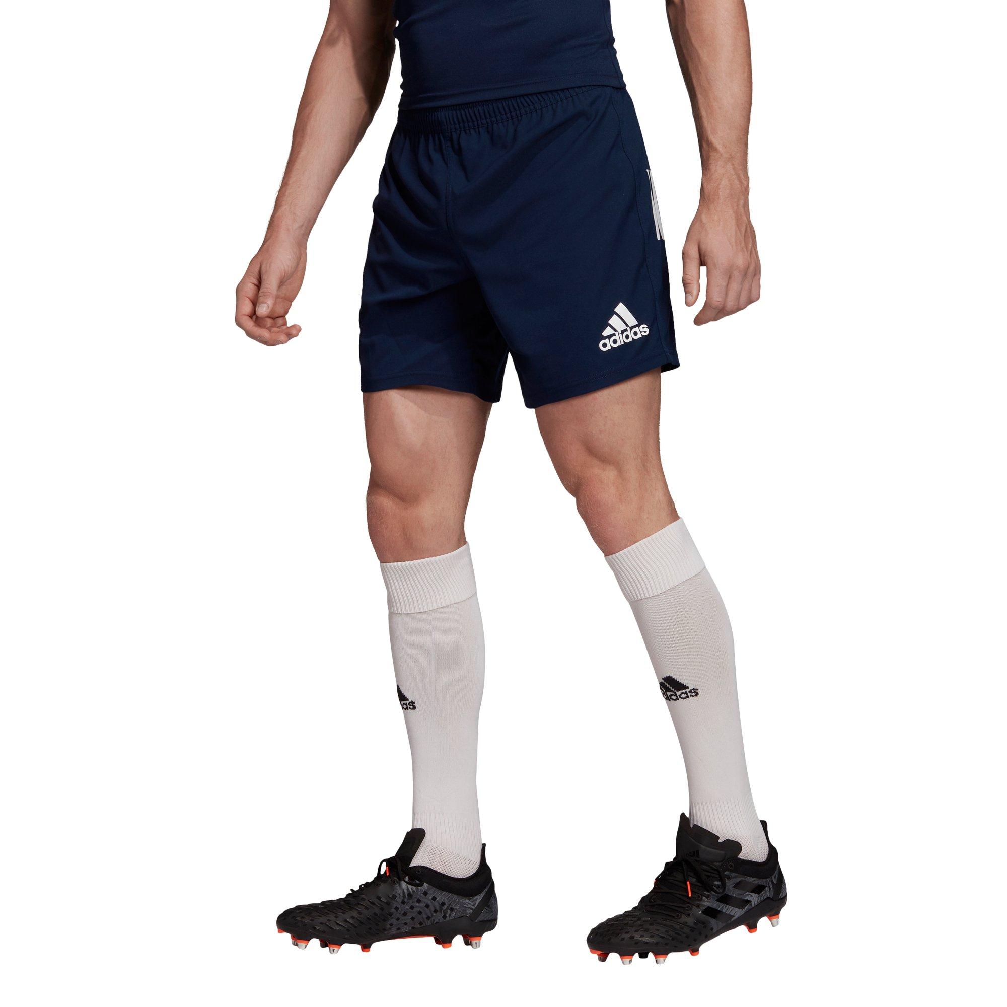 Bleu marine/Blanc - adidas - Rugby Shorts Mens - 7
