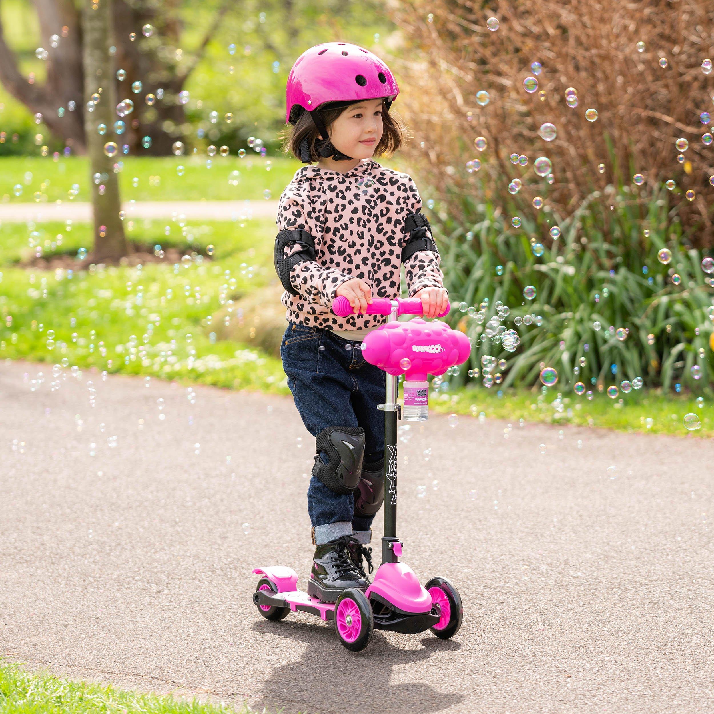 Pink And Black - Xootz - Xoo Bubble Go Scooter - Pink - 2