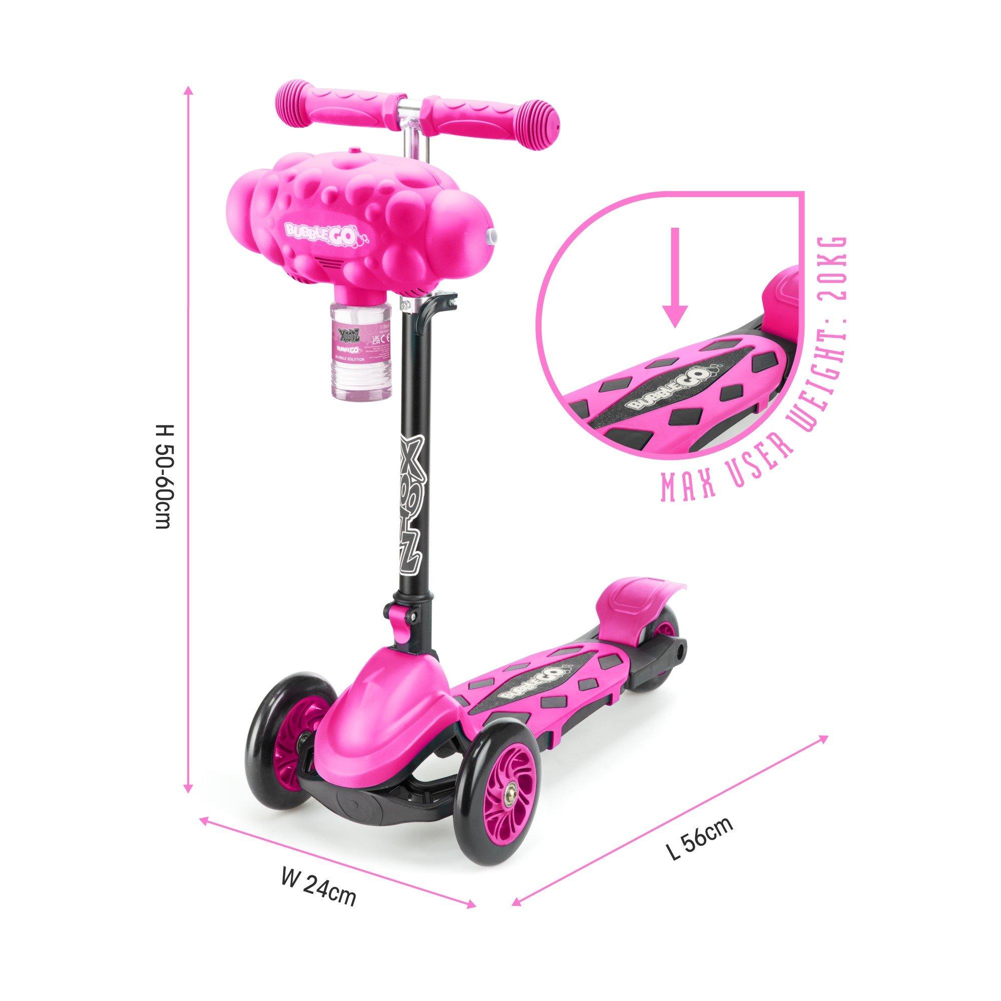 Pink And Black - Xootz - Xoo Bubble Go Scooter - Pink - 7
