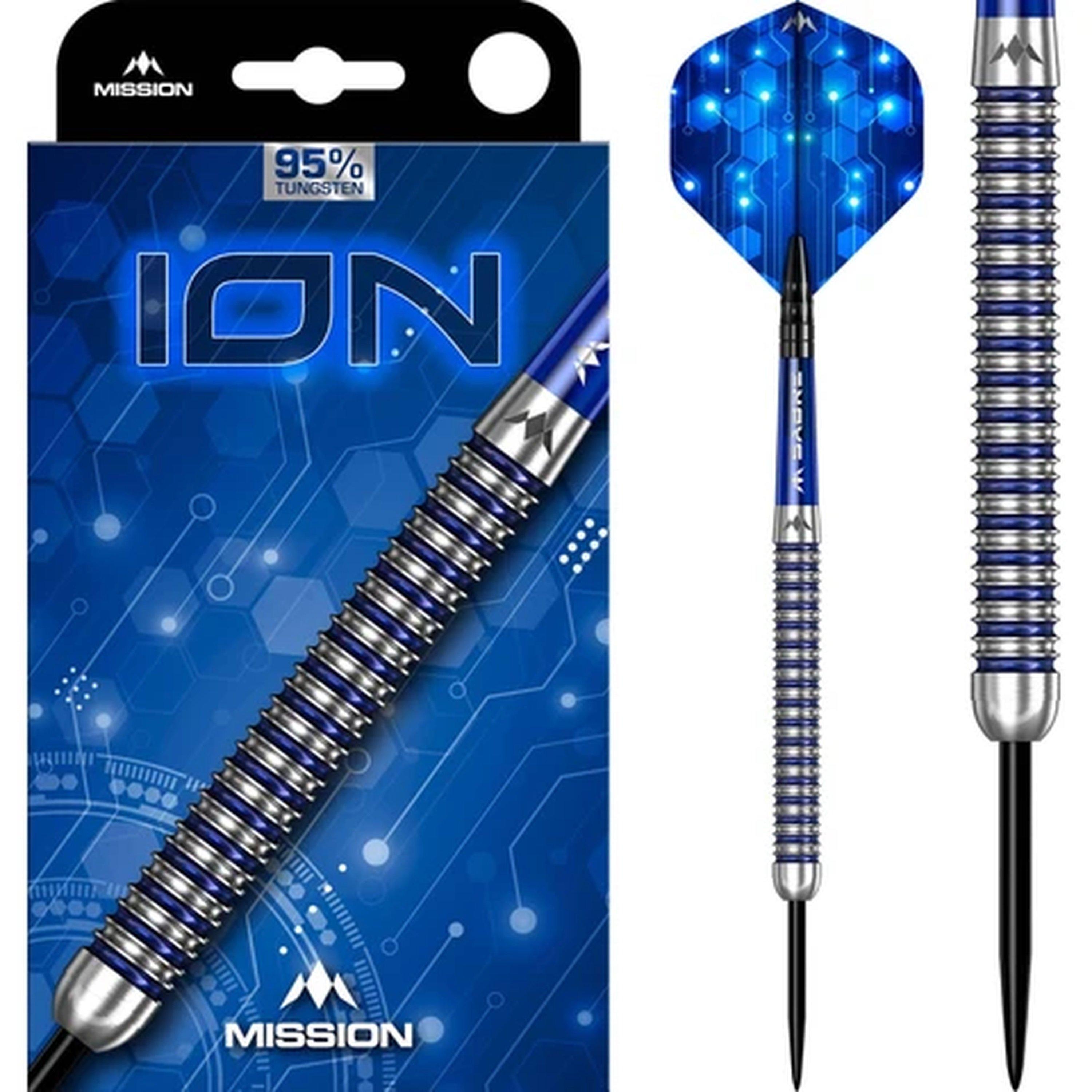 Silver & Blue - Mission Darts - Mission ION Darts - Steel Tip - 95% Tungsten - 1