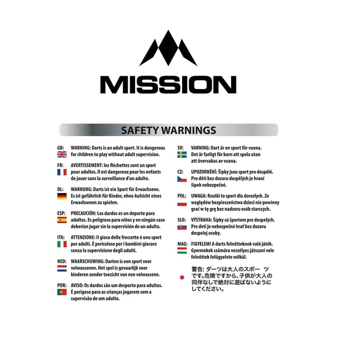 Silver & Blue - Mission Darts - Mission ION Darts - Steel Tip - 95% Tungsten - 5