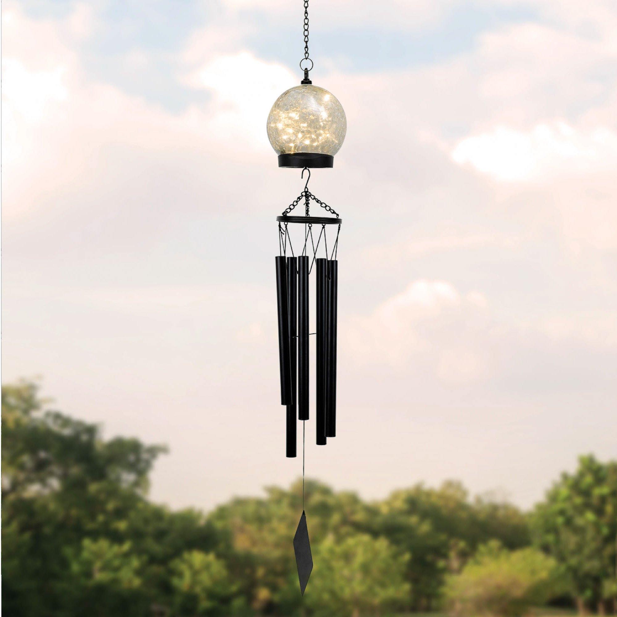 Black - Streetwize - Solar LED Crackle With Wind Chime - 3