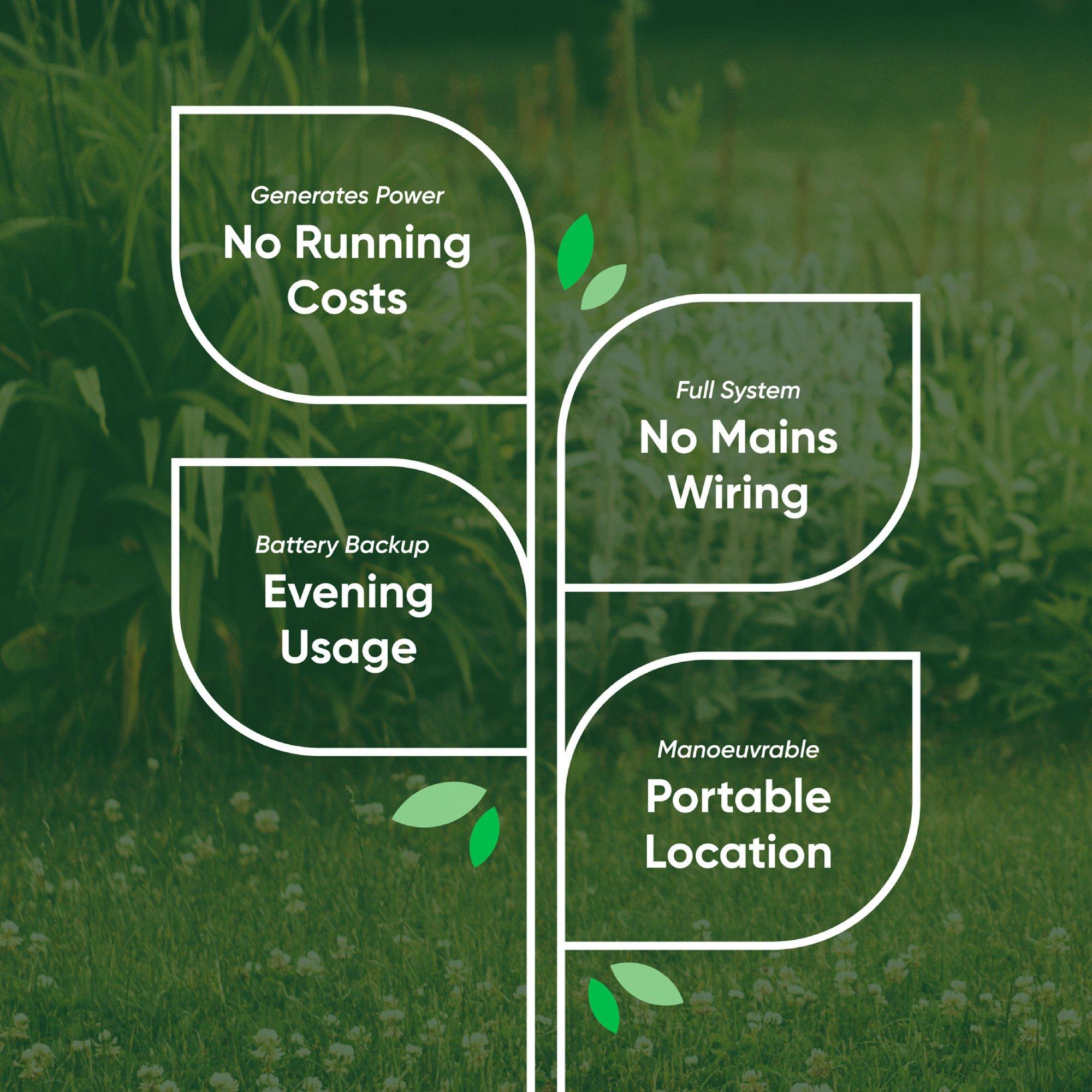 Black - Streetwize - Solar LED Crackle With Wind Chime - 6