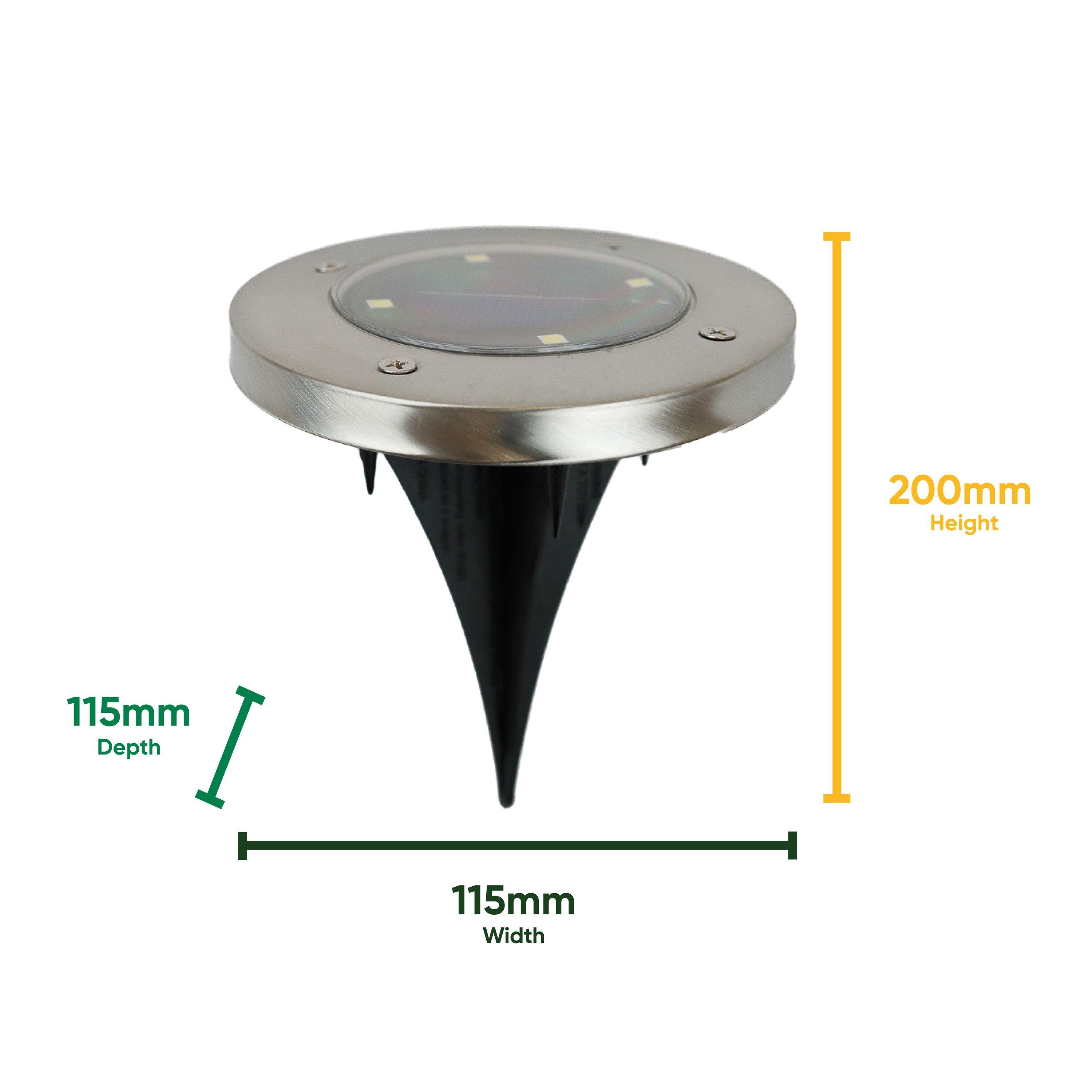 Silver - Streetwize - Pack of 4 Solar Deck Lights - 2