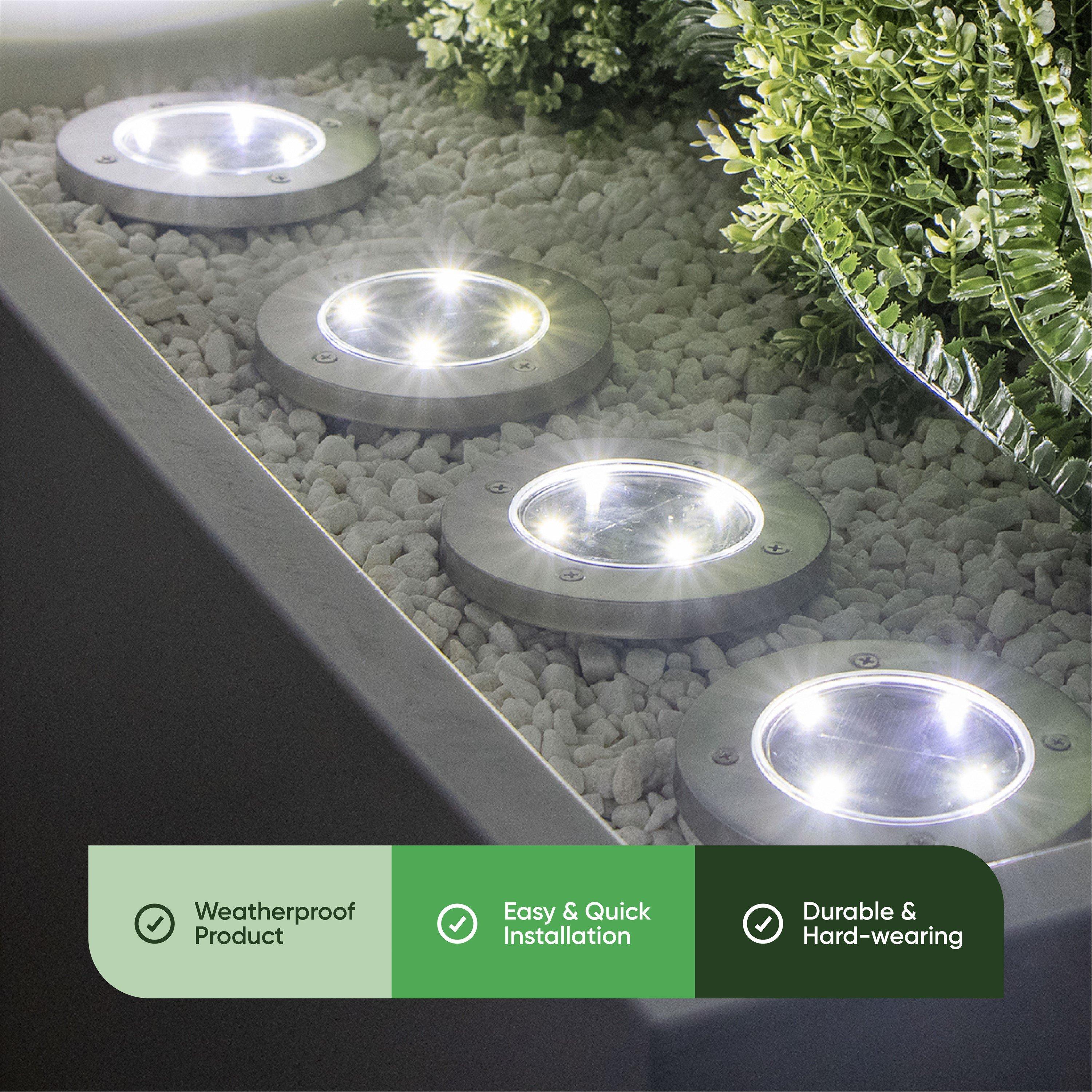 Silver - Streetwize - Pack of 4 Solar Deck Lights - 3