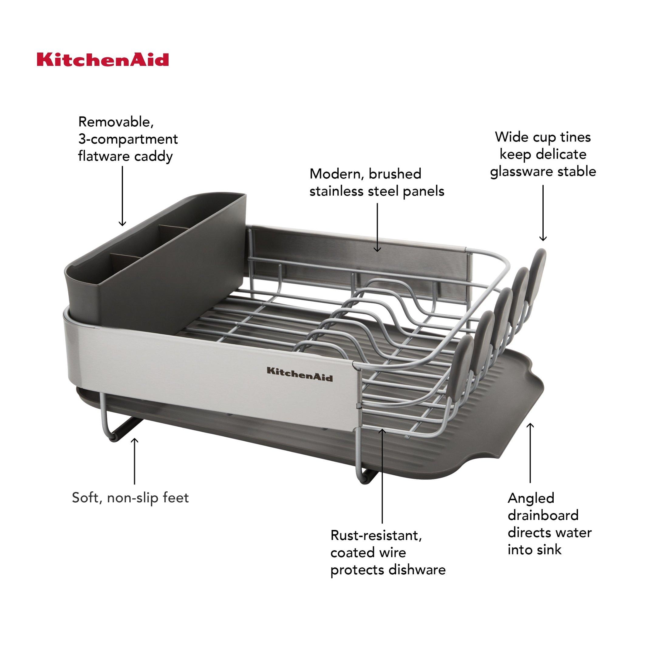 Grey - KitchenAid - Compact Dish-Drying Rack - 4