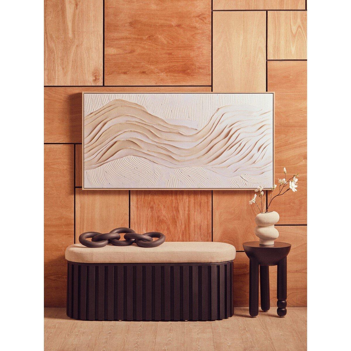 Fifty Five South  Astratto Textured Wall Art Cream - 142.6x72.6