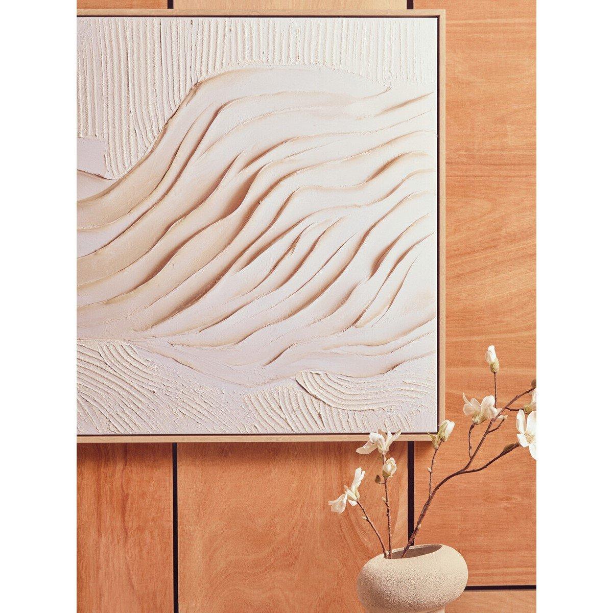 Cream - Fifty Five South - Astratto Cream Textured Wall Art - 2