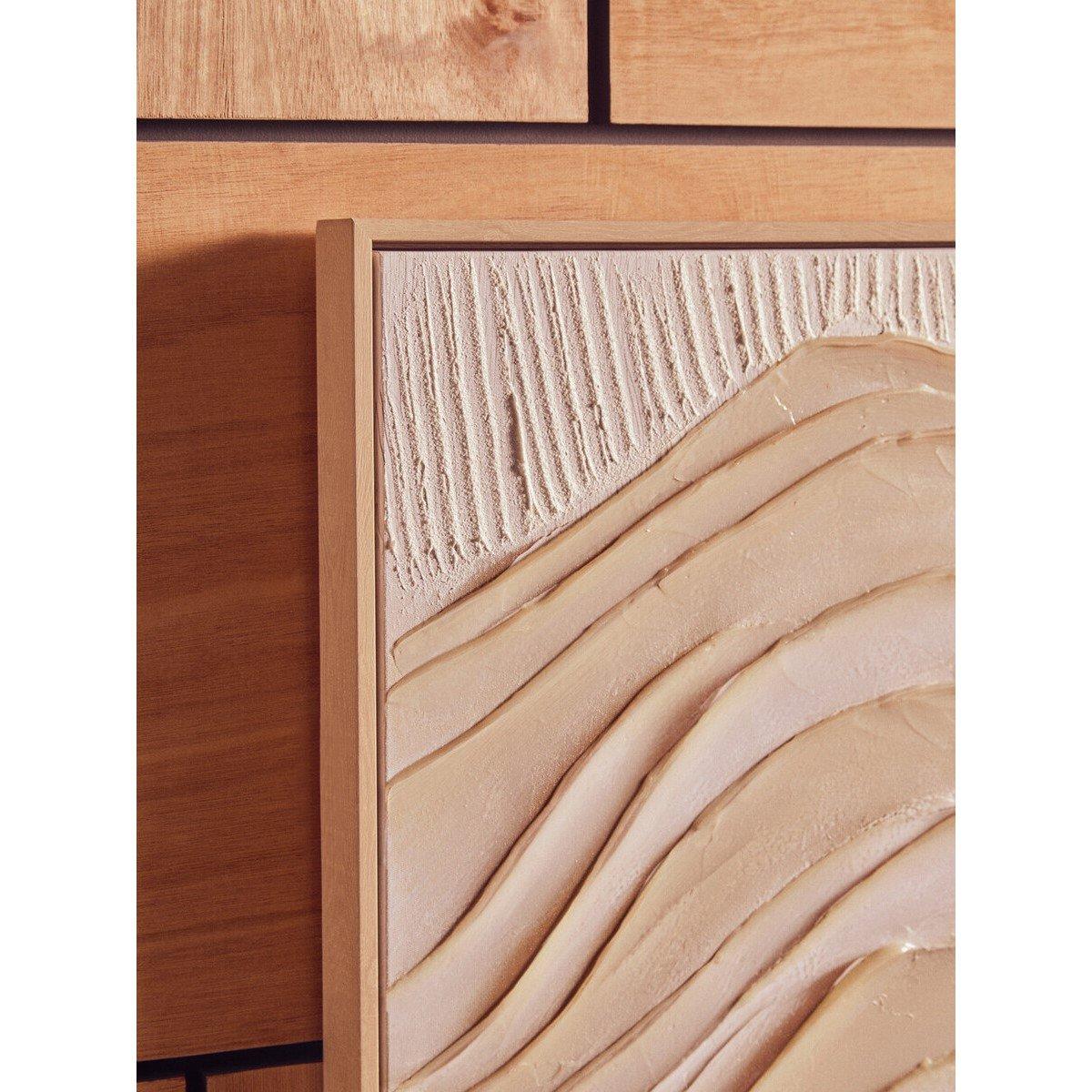 Cream - Fifty Five South - Astratto Cream Textured Wall Art - 3