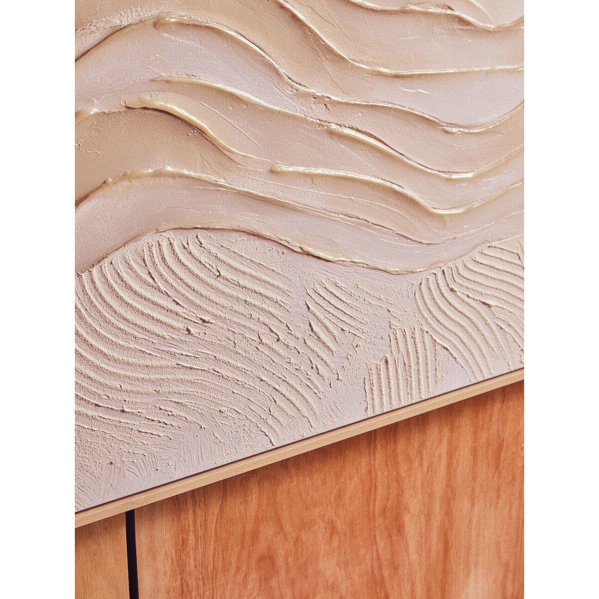 Cream - Fifty Five South - Astratto Cream Textured Wall Art - 4