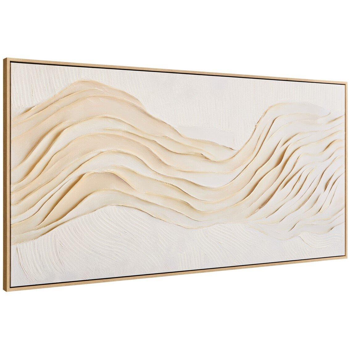 Cream - Fifty Five South - Astratto Cream Textured Wall Art - 5