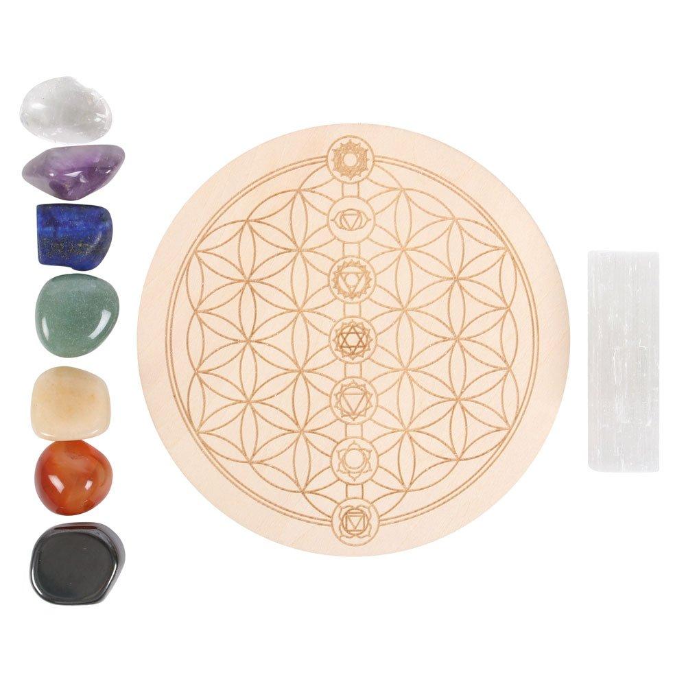 Multi & Rainbow - Something Different - Chakra Crystal Grid Gift Set - 5