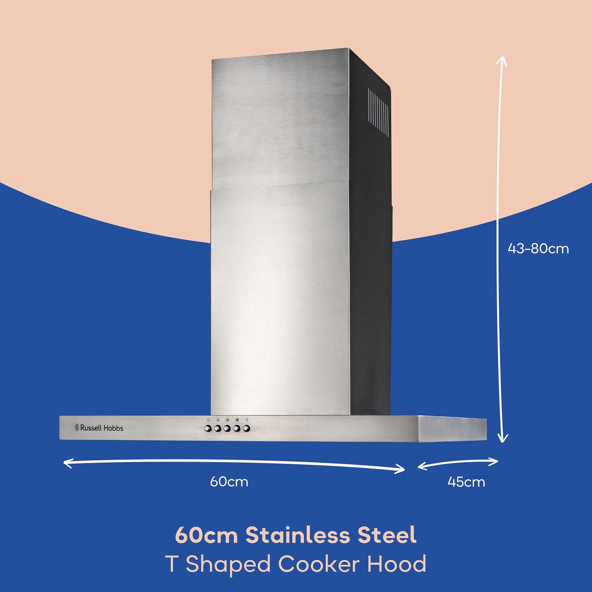 Stainless Steel - Russell Hobbs - Russell Hobbs RHTCH600B1SS 60CM Cooker Hood - 2
