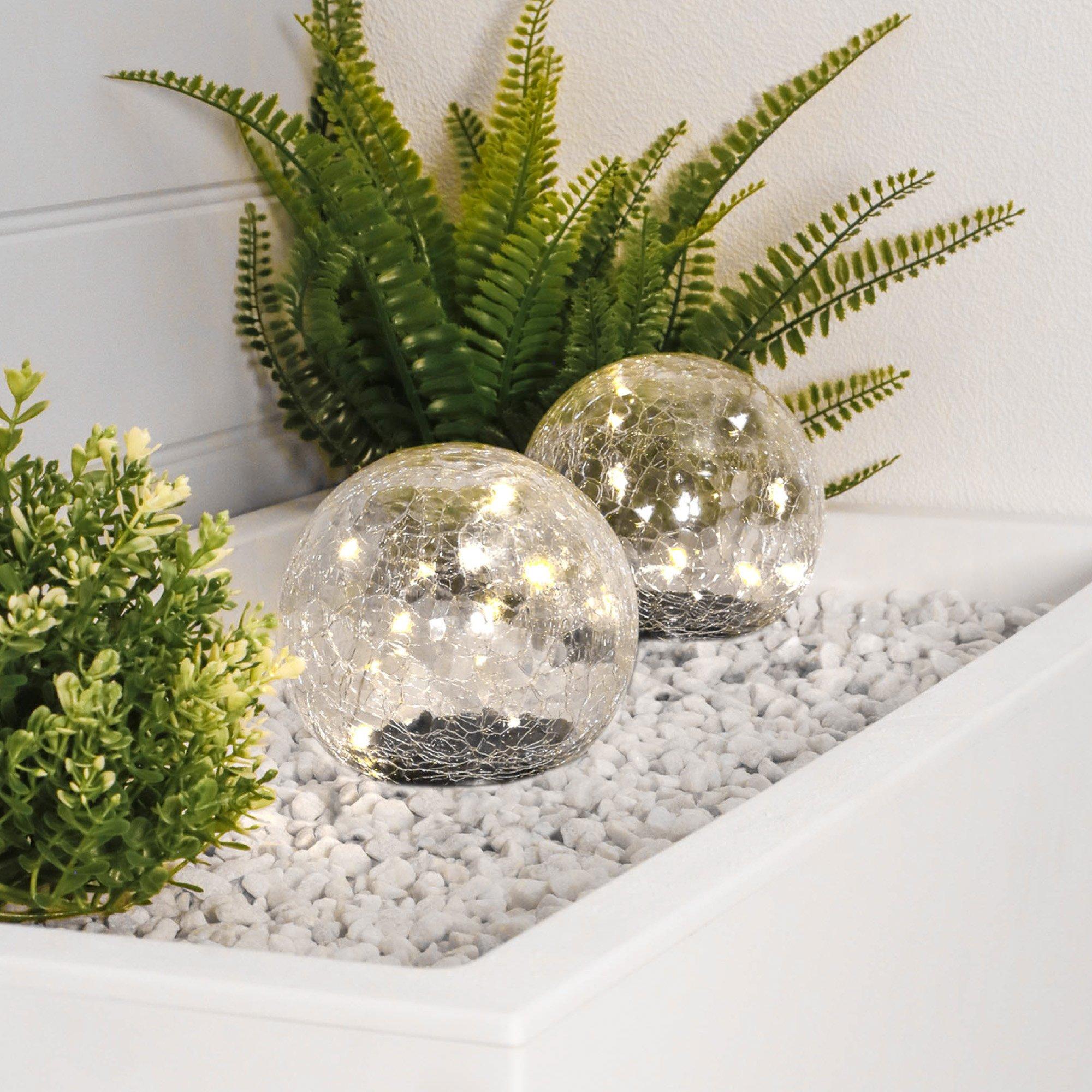 Multi - Streetwize - Pair of Solar Powered LED Crackle Balls - 3