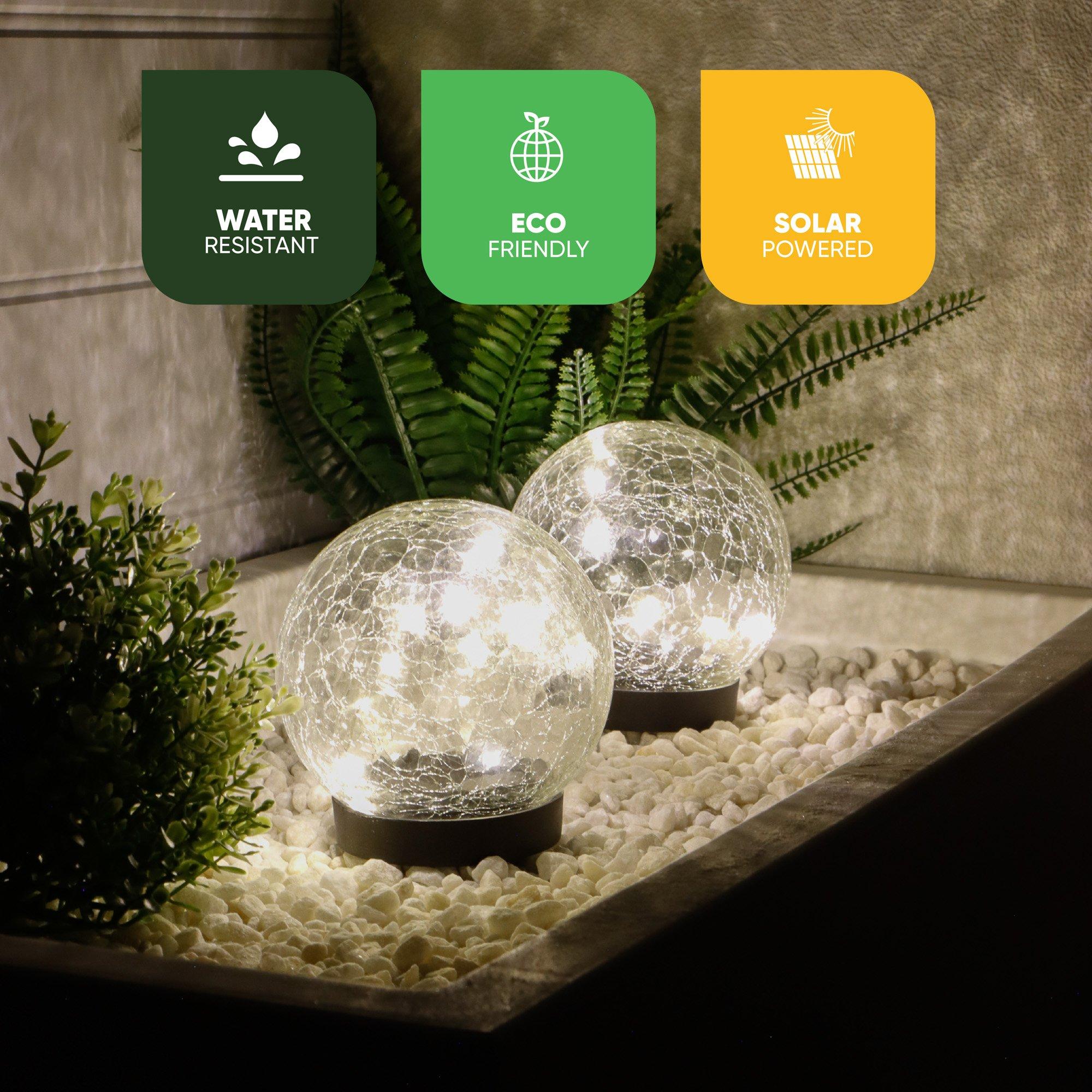 Multi - Streetwize - Pair of Solar Powered LED Crackle Balls - 4